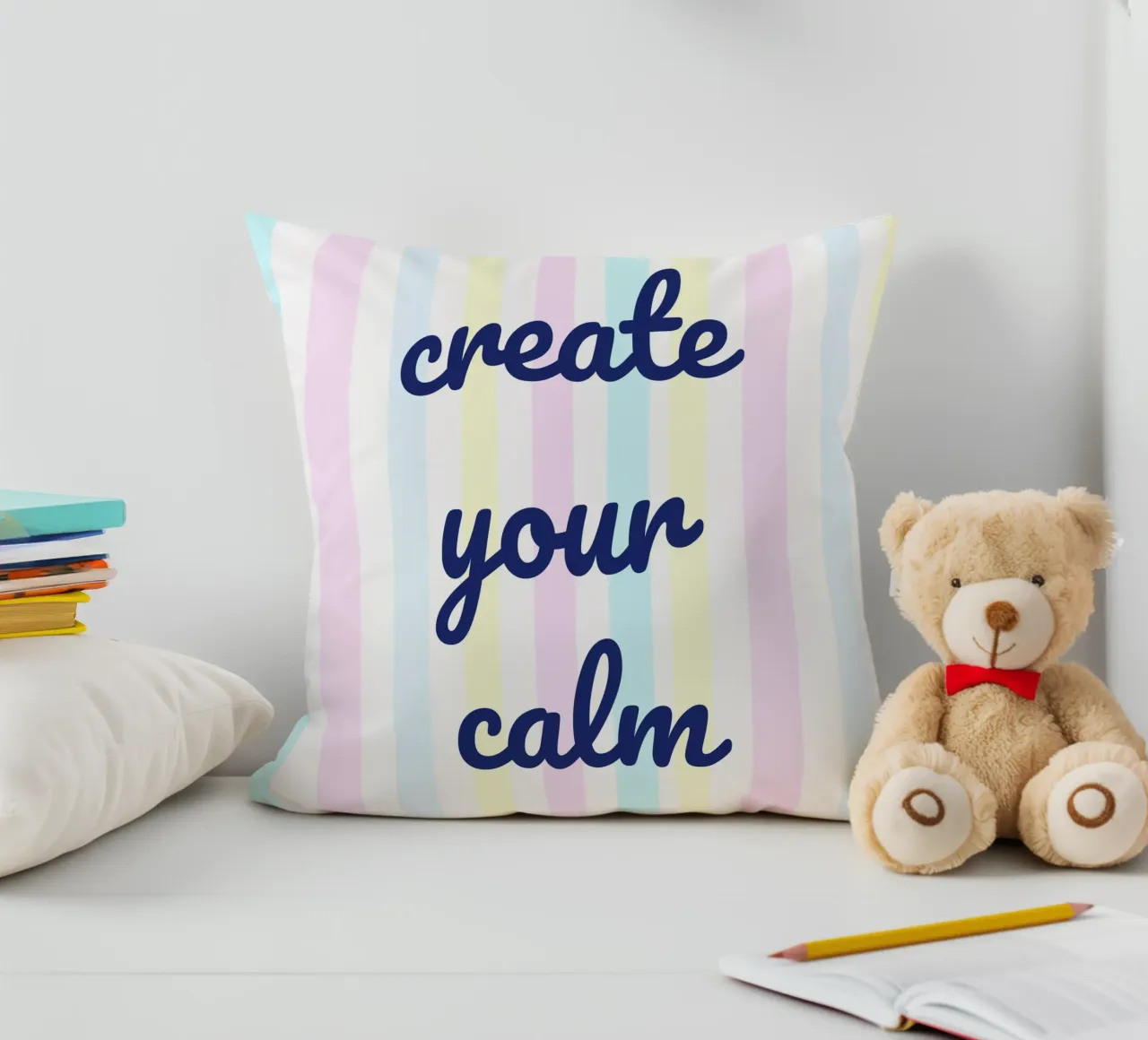 Create Your Calm coussin de Words by Niki