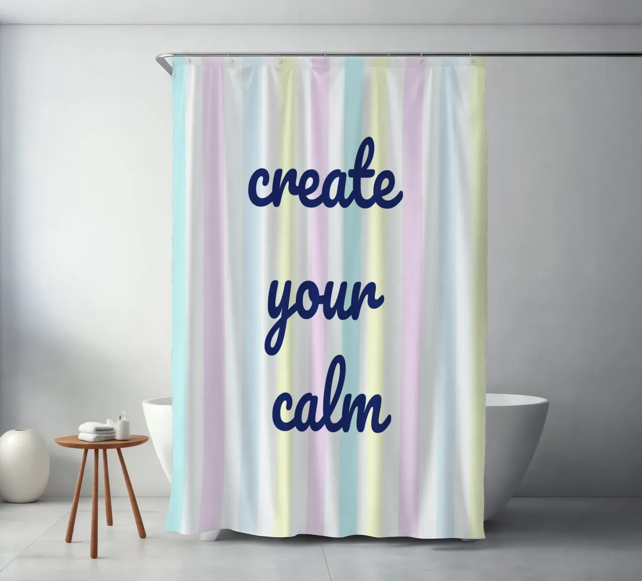 Create Your Calm tenda da doccia da Words by Niki