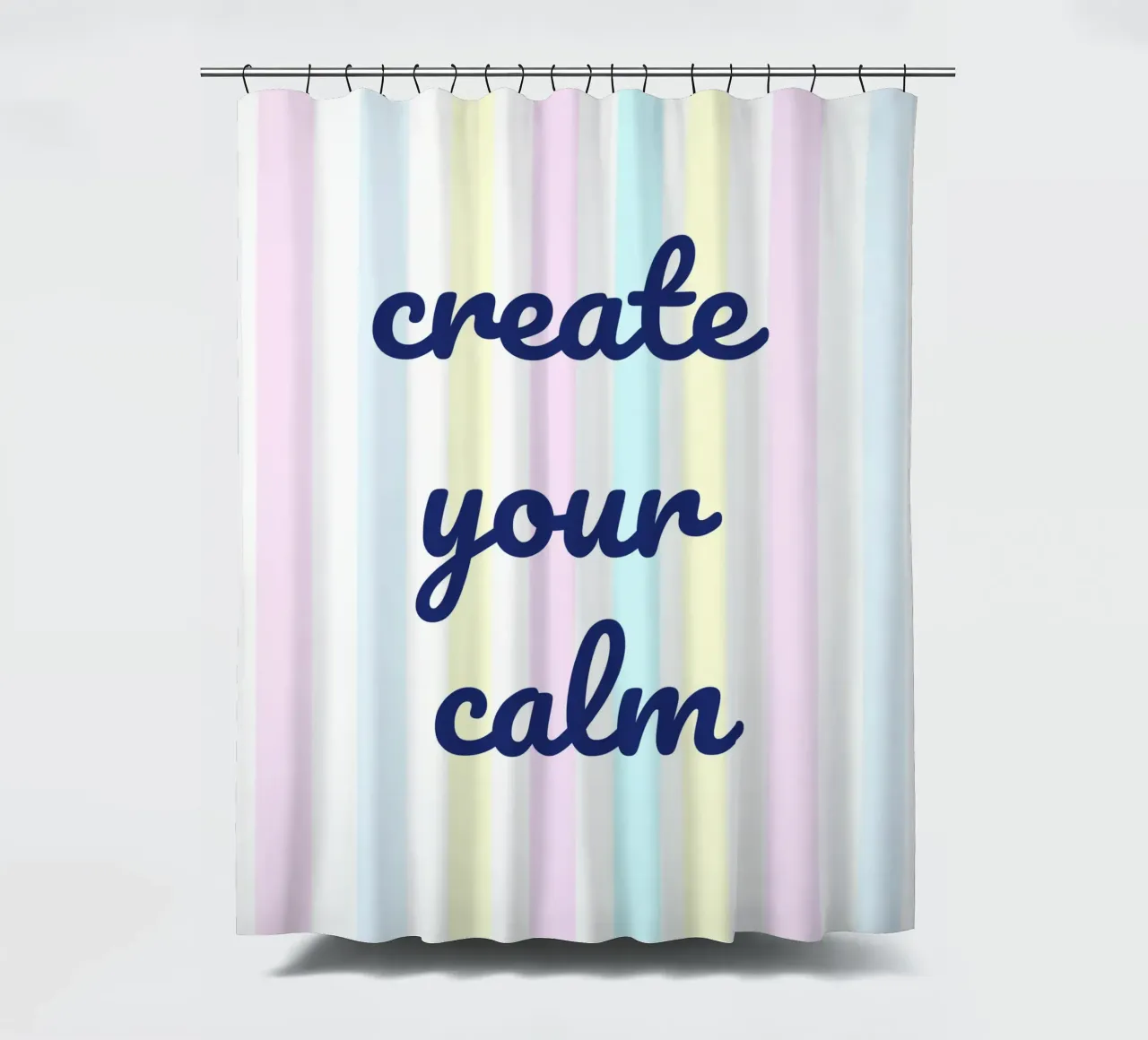 Create Your Calm tenda da doccia da Words by Niki