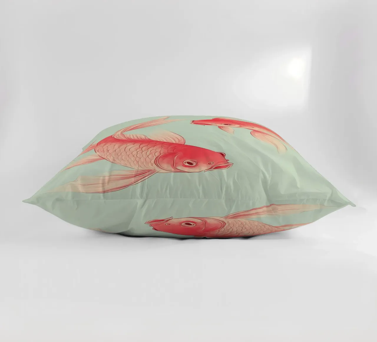 Red koi fish decorative cushion by IamHomeStudio