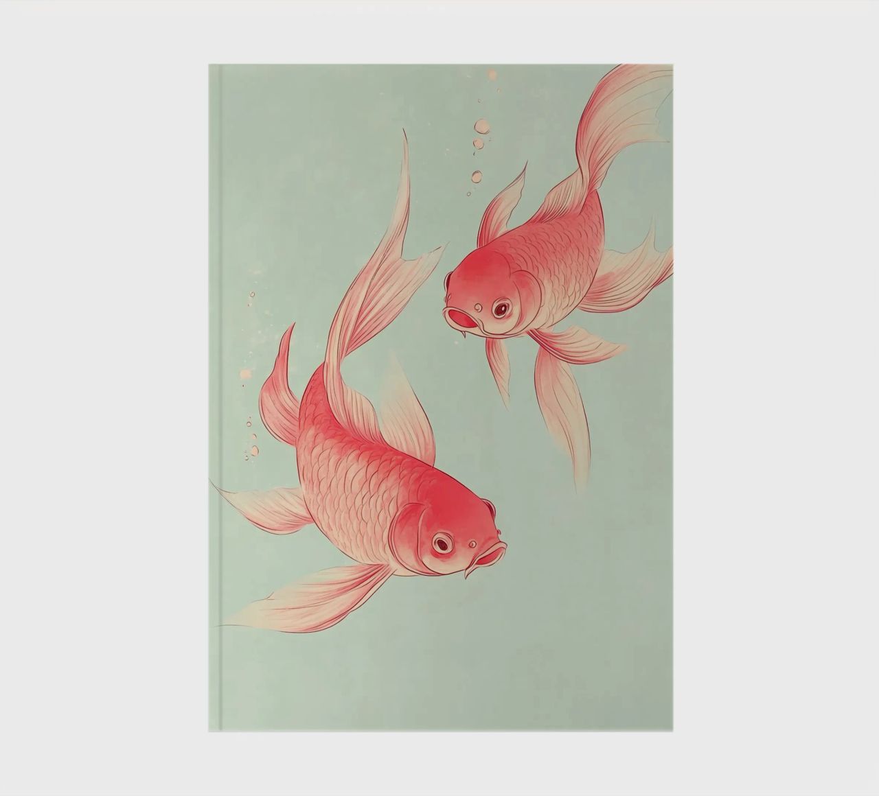 Red koi fish Notizbuch von Olga Wildrose