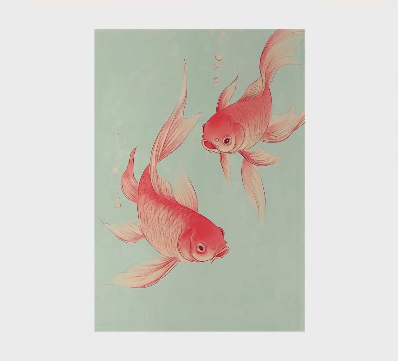 Red koi fish Notizbuch von Olga Wildrose
