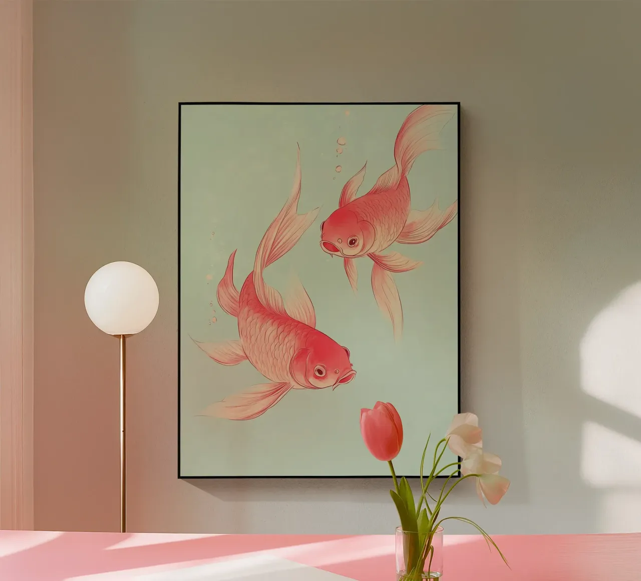 Red koi fish plexiglass da IamHomeStudio