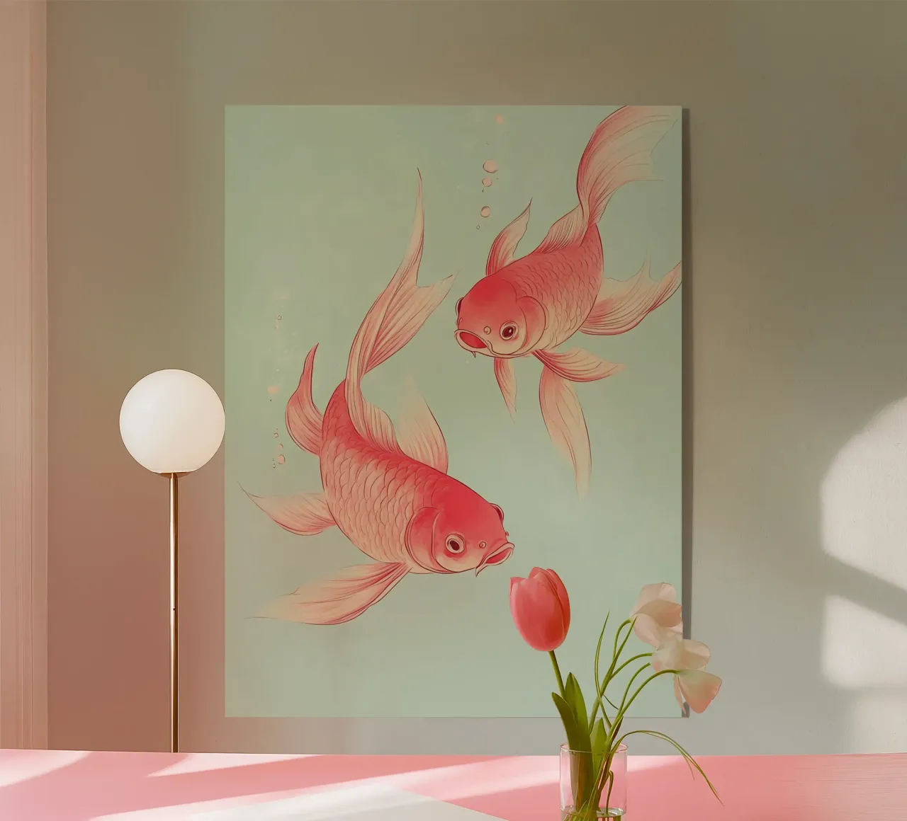 Red koi fish plexiglass da IamHomeStudio