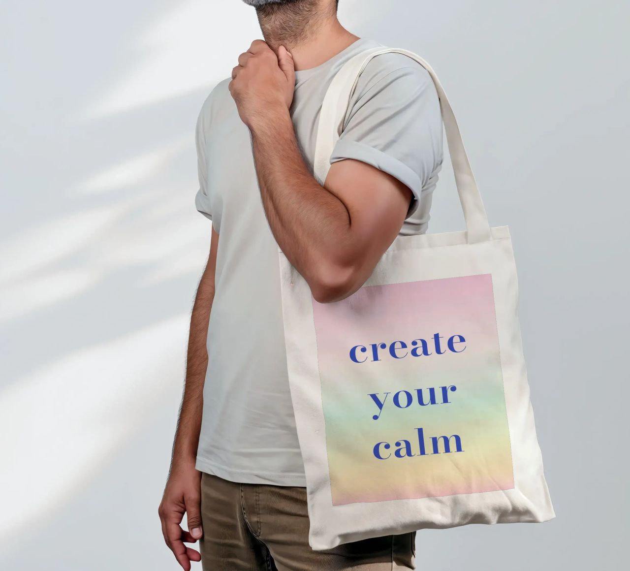 Create Your Calm borsa in juta da Words by Niki