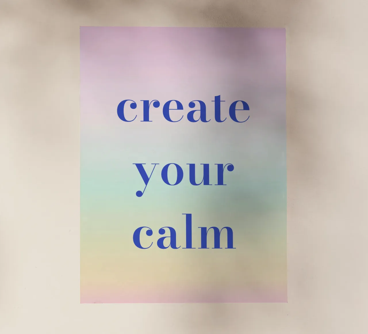 Create Your Calm pellicola backlit da Words by Niki