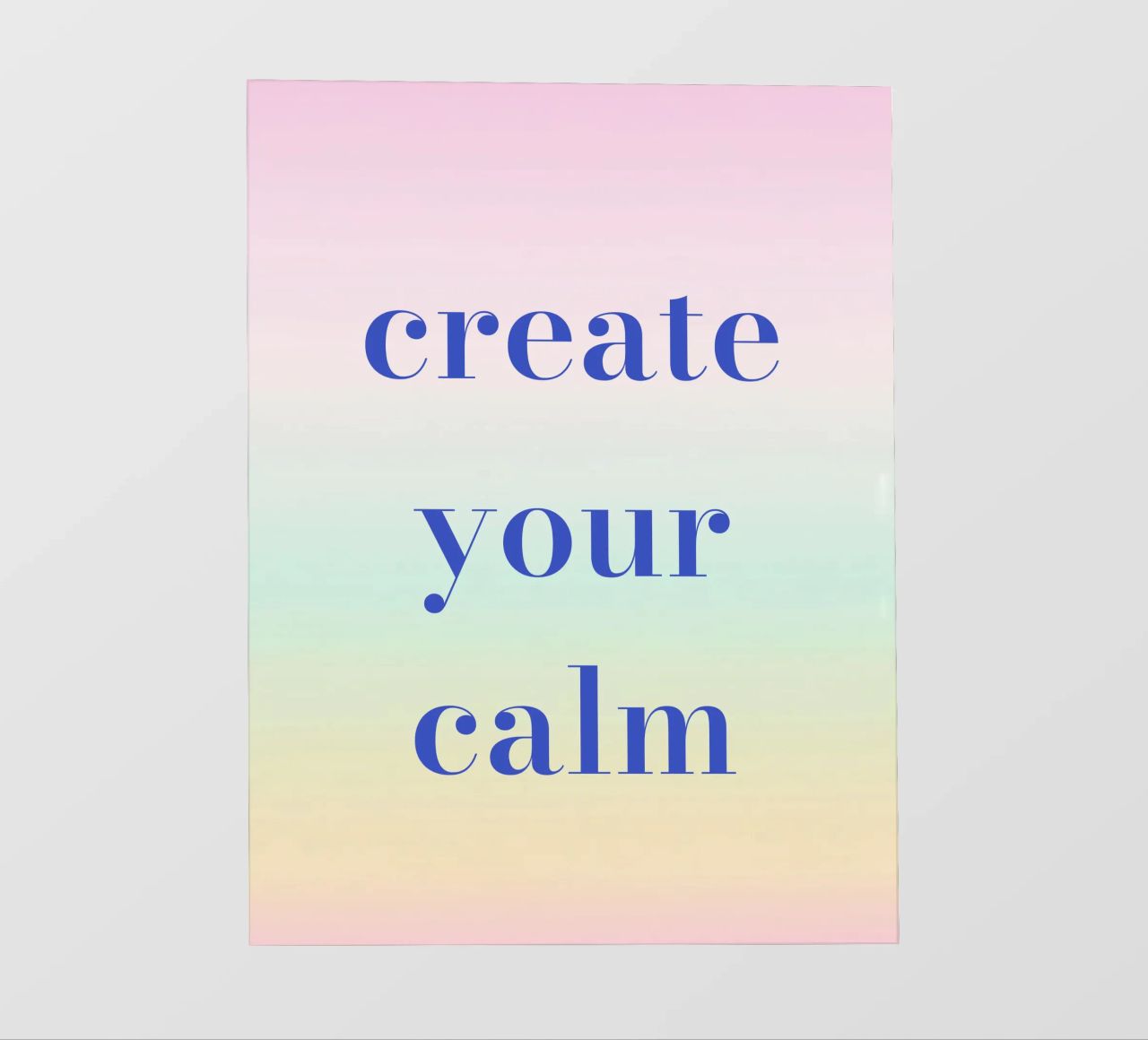 Create Your Calm telo in pvc da Words by Niki