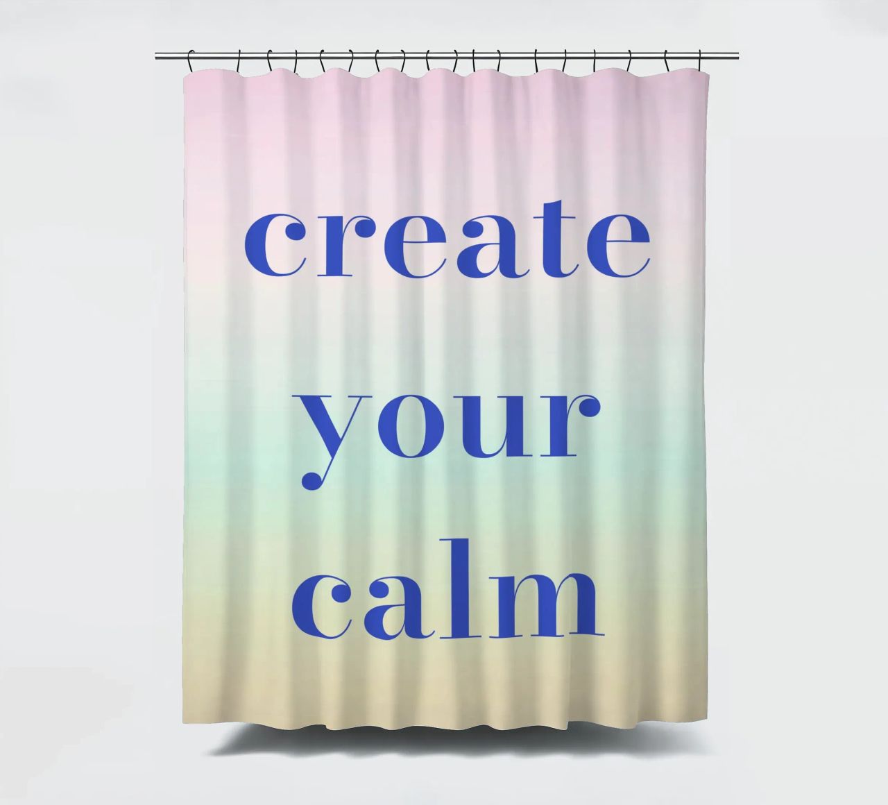 Create Your Calm tenda da doccia da Words by Niki