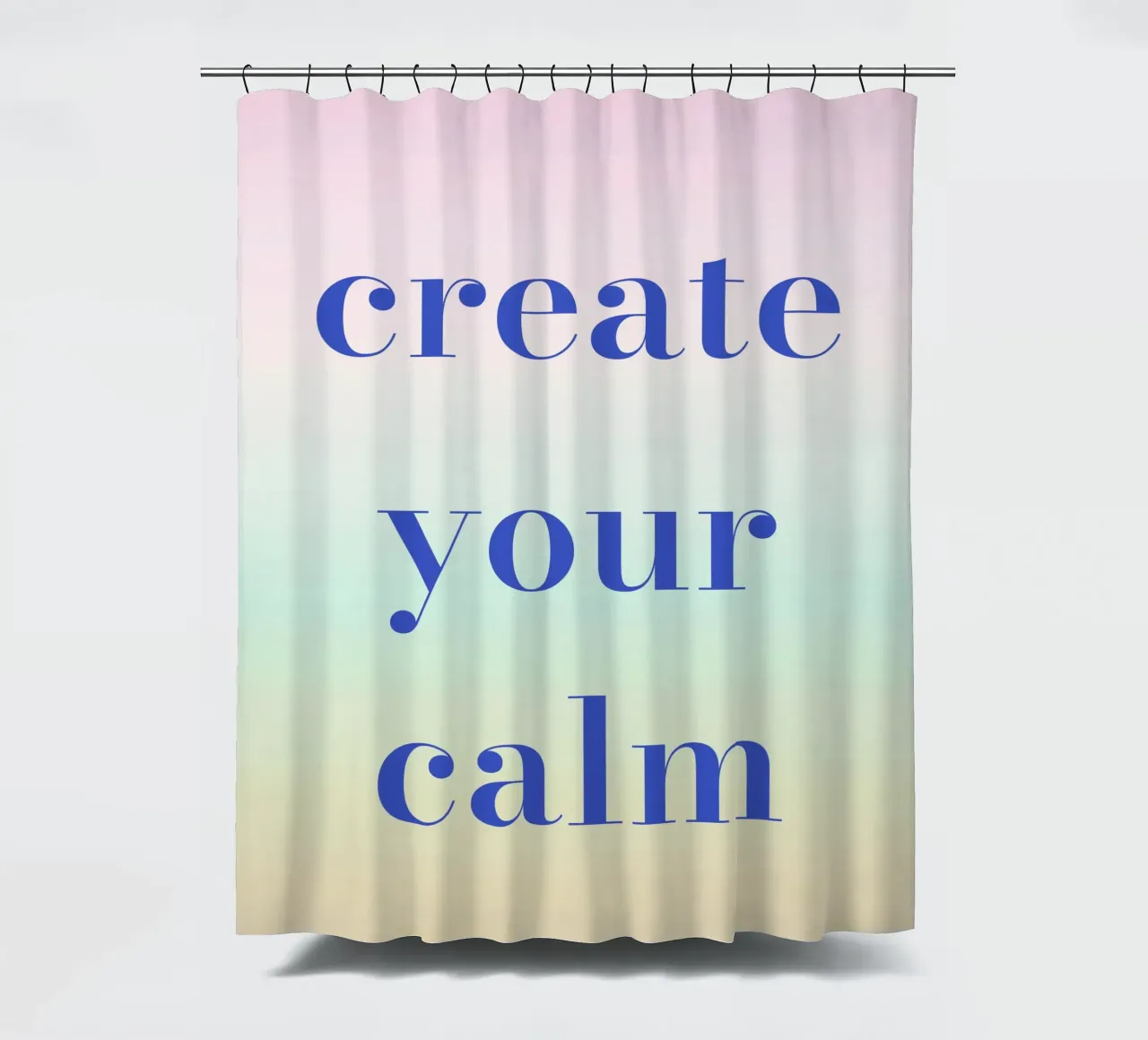 Create Your Calm tenda da doccia da Words by Niki
