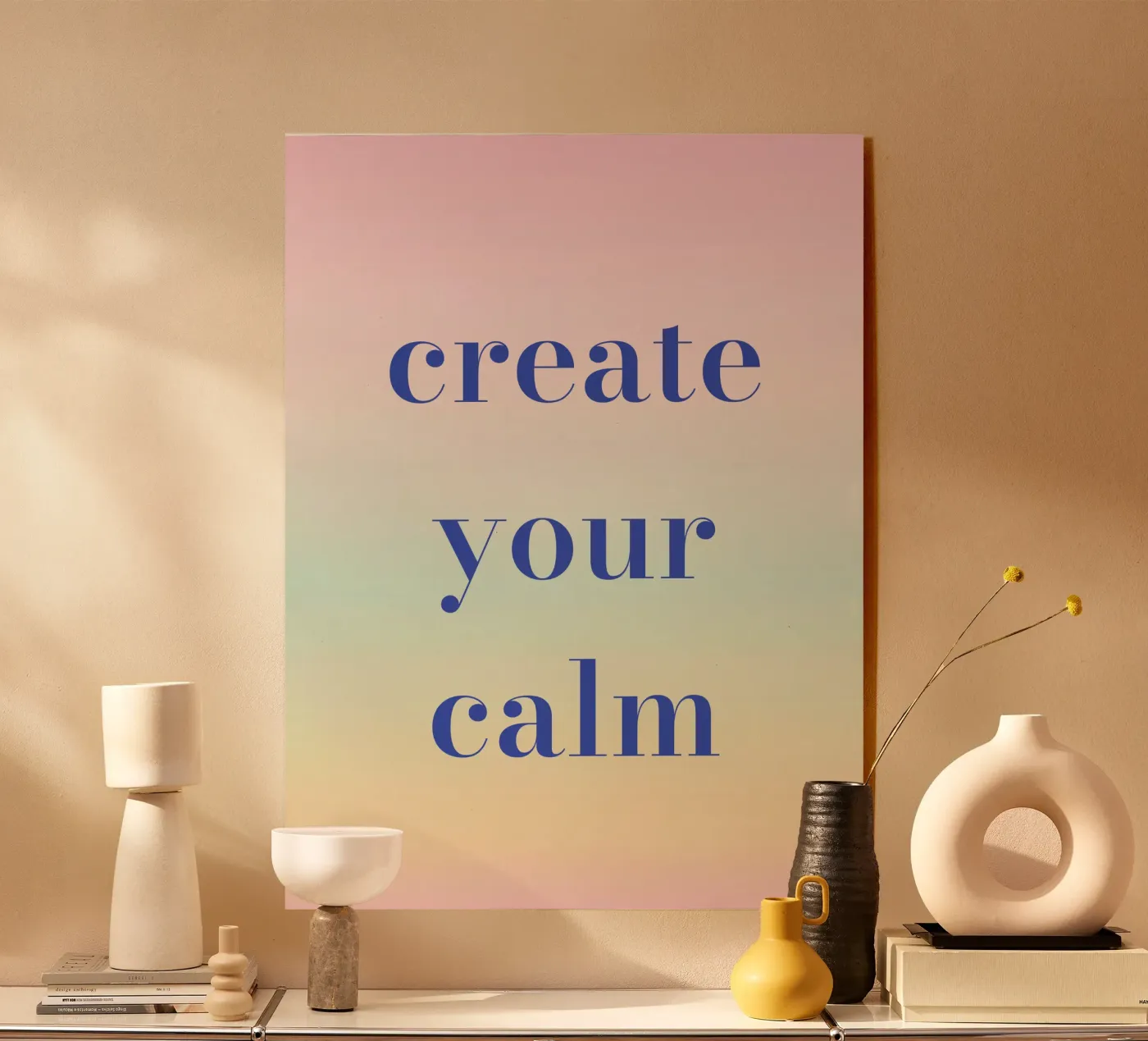Create Your Calm Acryl-Glas von Words by Niki