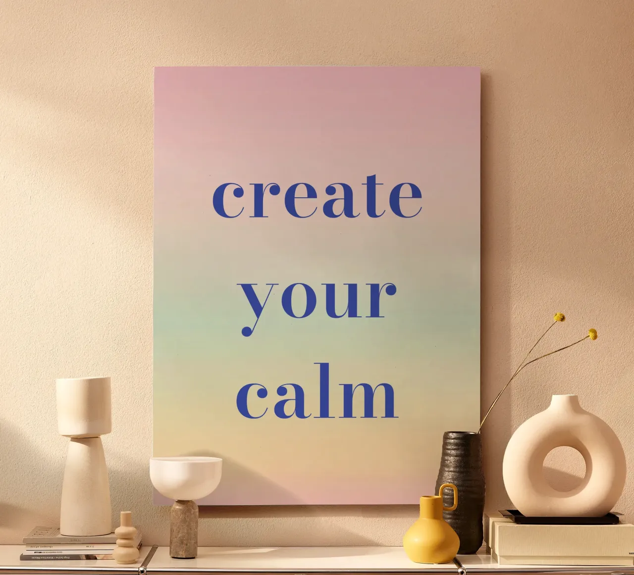 Create Your Calm alluminio dibond da Words by Niki