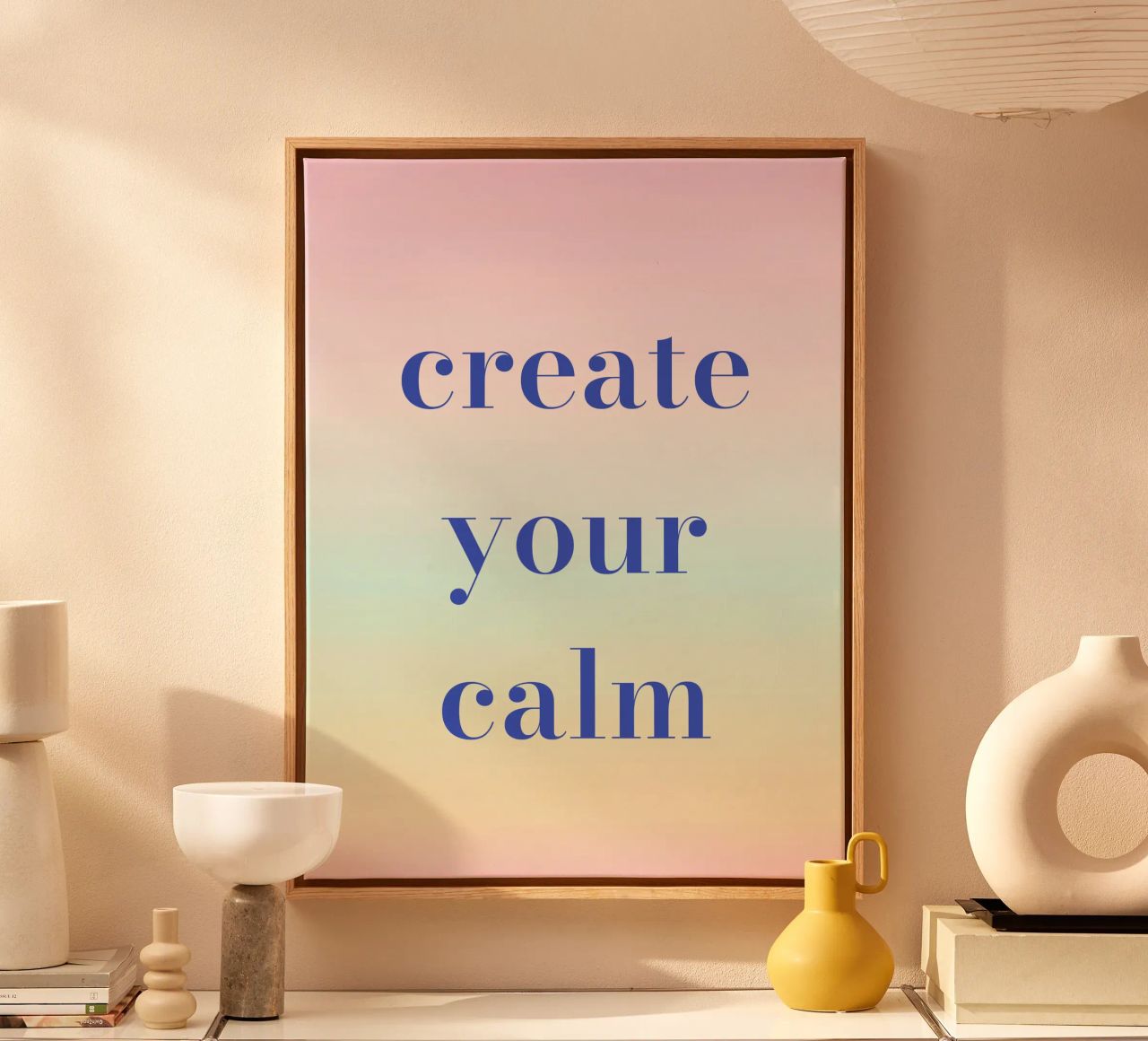 Create Your Calm tela da Words by Niki