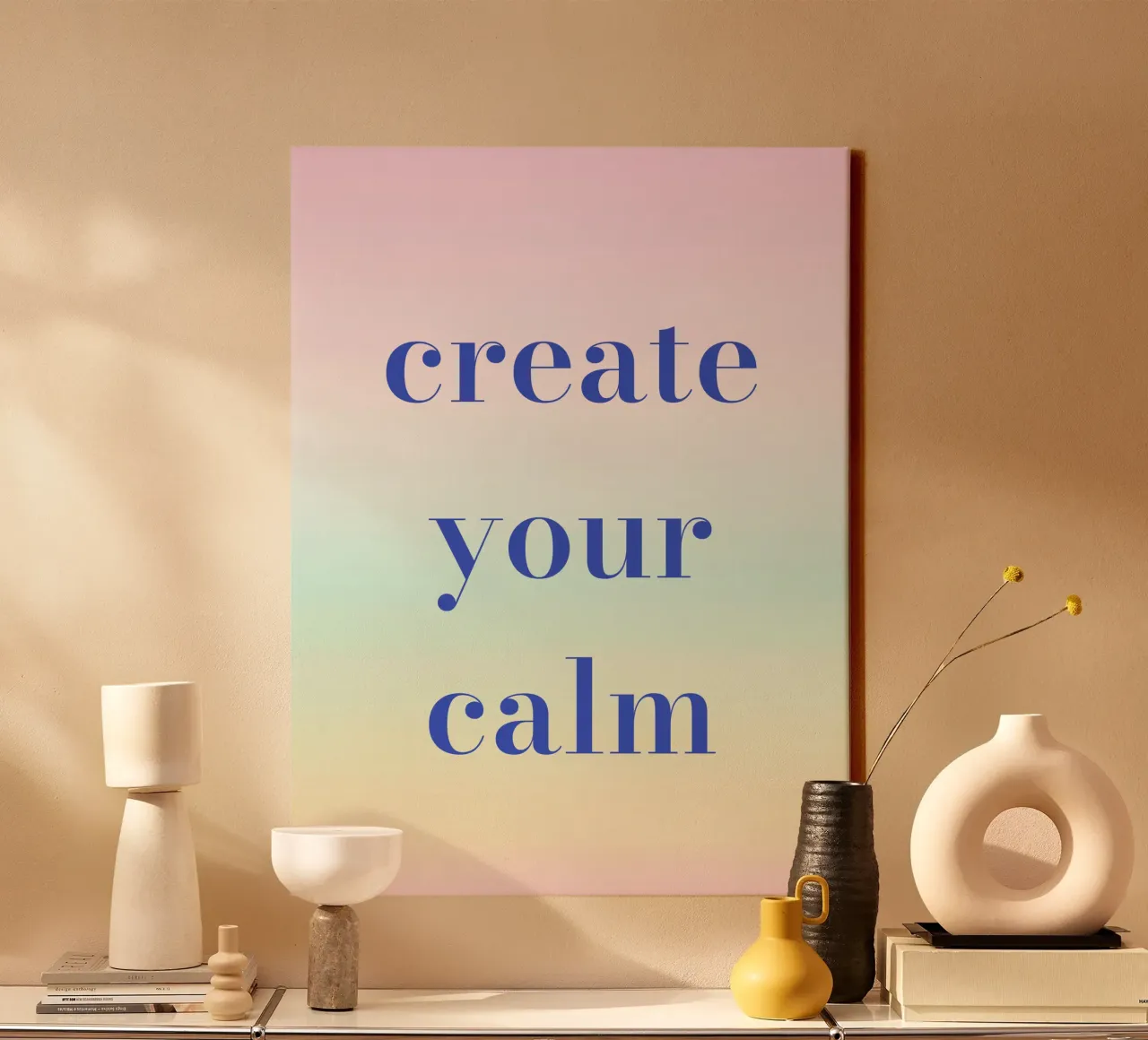 Create Your Calm tela da Words by Niki