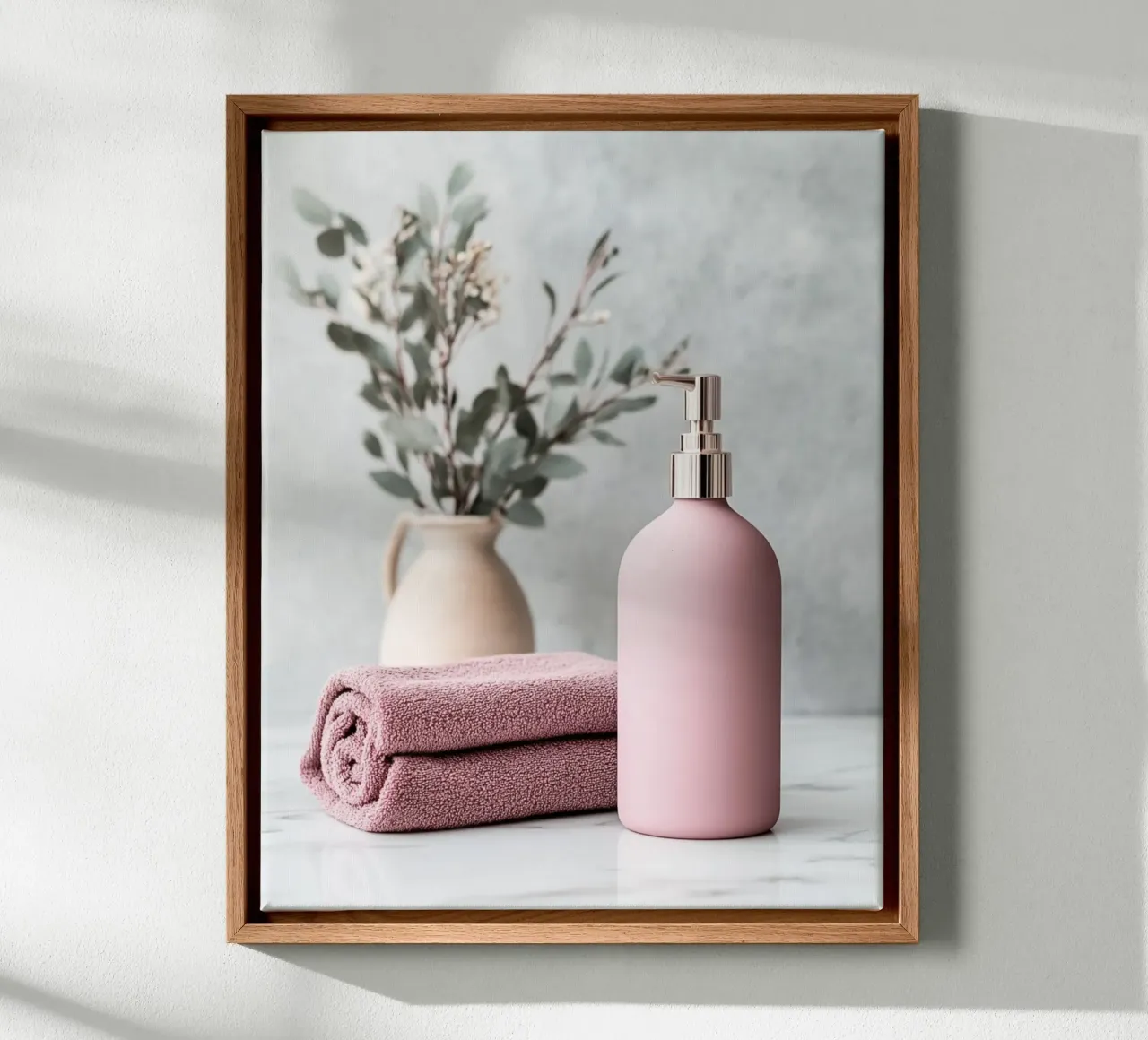Blush Serenity canvas met Baklijst van PhotoVibe Decor