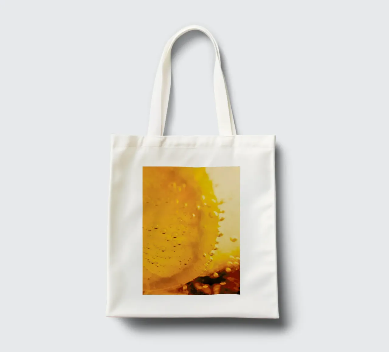 Lemon Close Up borsa in juta da Sebastian Hilgetag