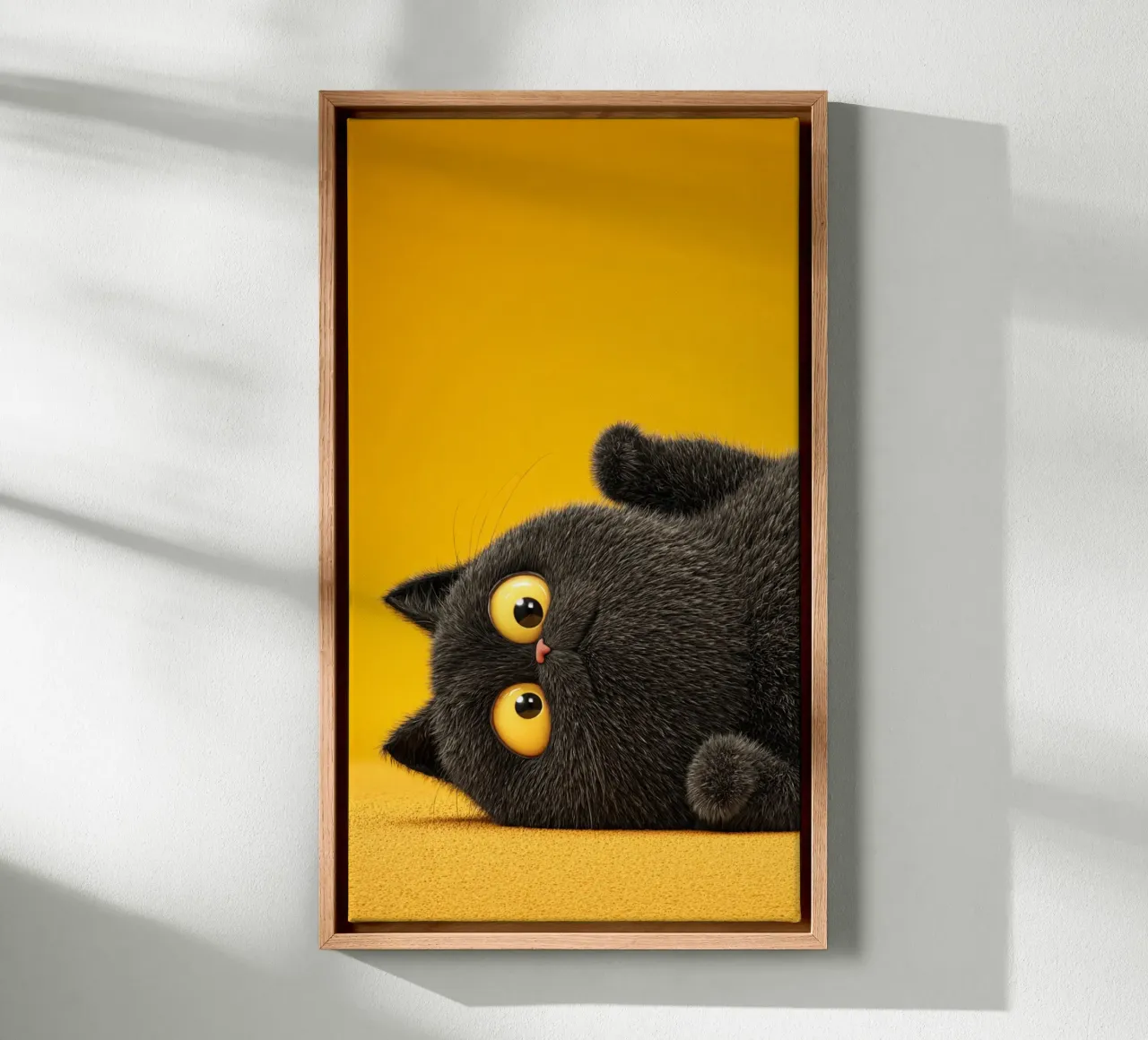 Cute Fat Cat tela con Cornice a cassetta da Motivate-Today