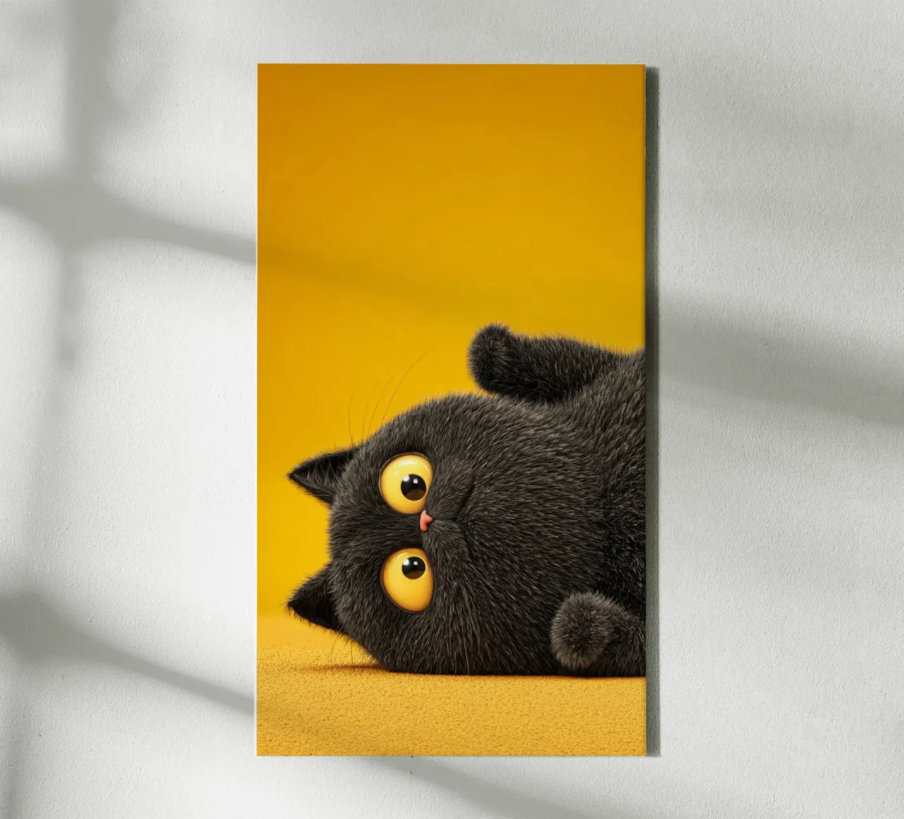 Cute Fat Cat tela con Cornice a cassetta da Motivate-Today