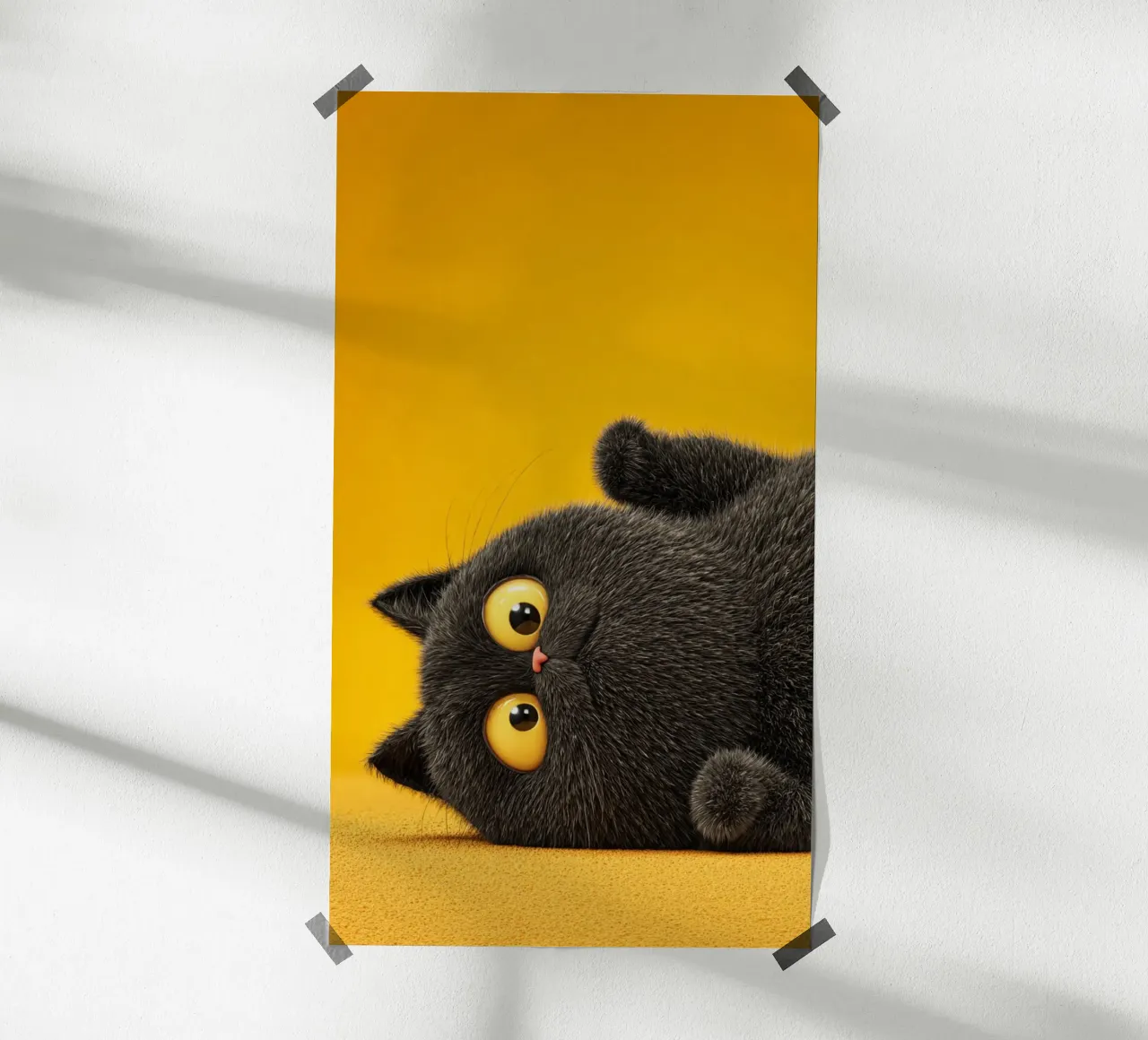 Cute Fat Cat poster con telaio in plastica da Motivate-Today