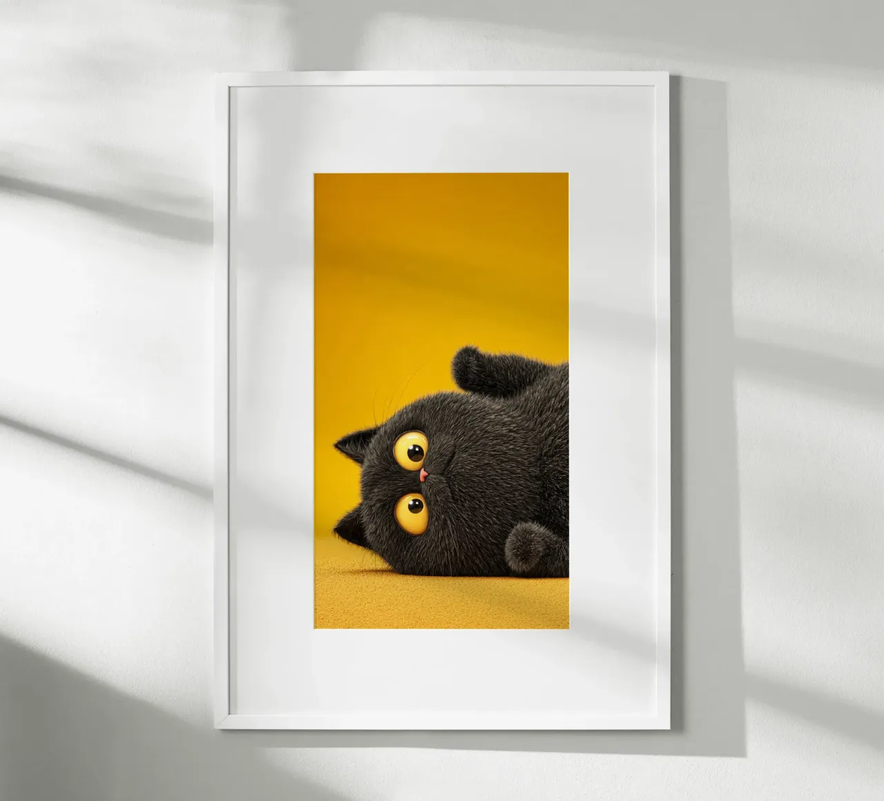 Cute Fat Cat poster con telaio in plastica da Motivate-Today