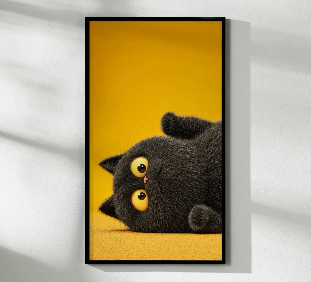 Cute Fat Cat poster con telaio in plastica da Motivate-Today