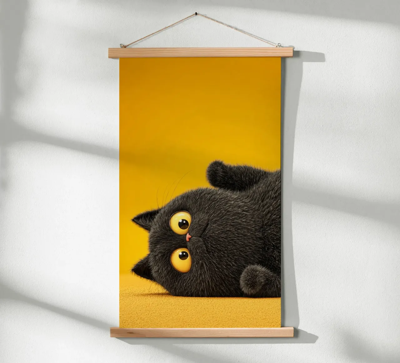 Cute Fat Cat poster con telaio in plastica da Motivate-Today