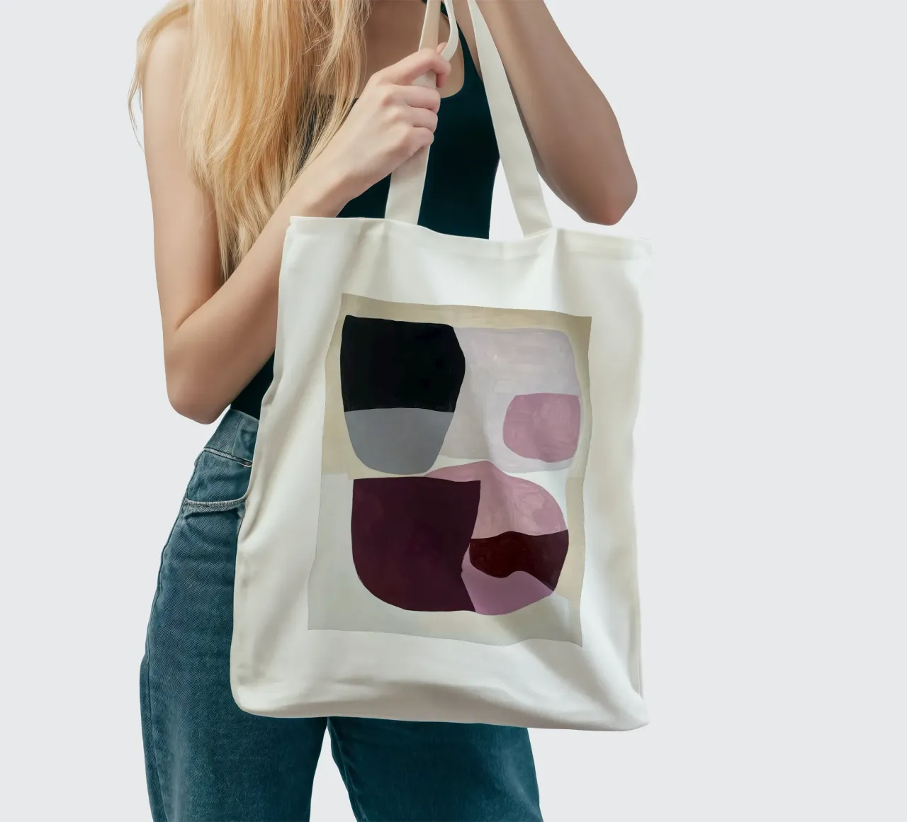 Forme di silenzio borsa in juta da Euphoria Theresa
