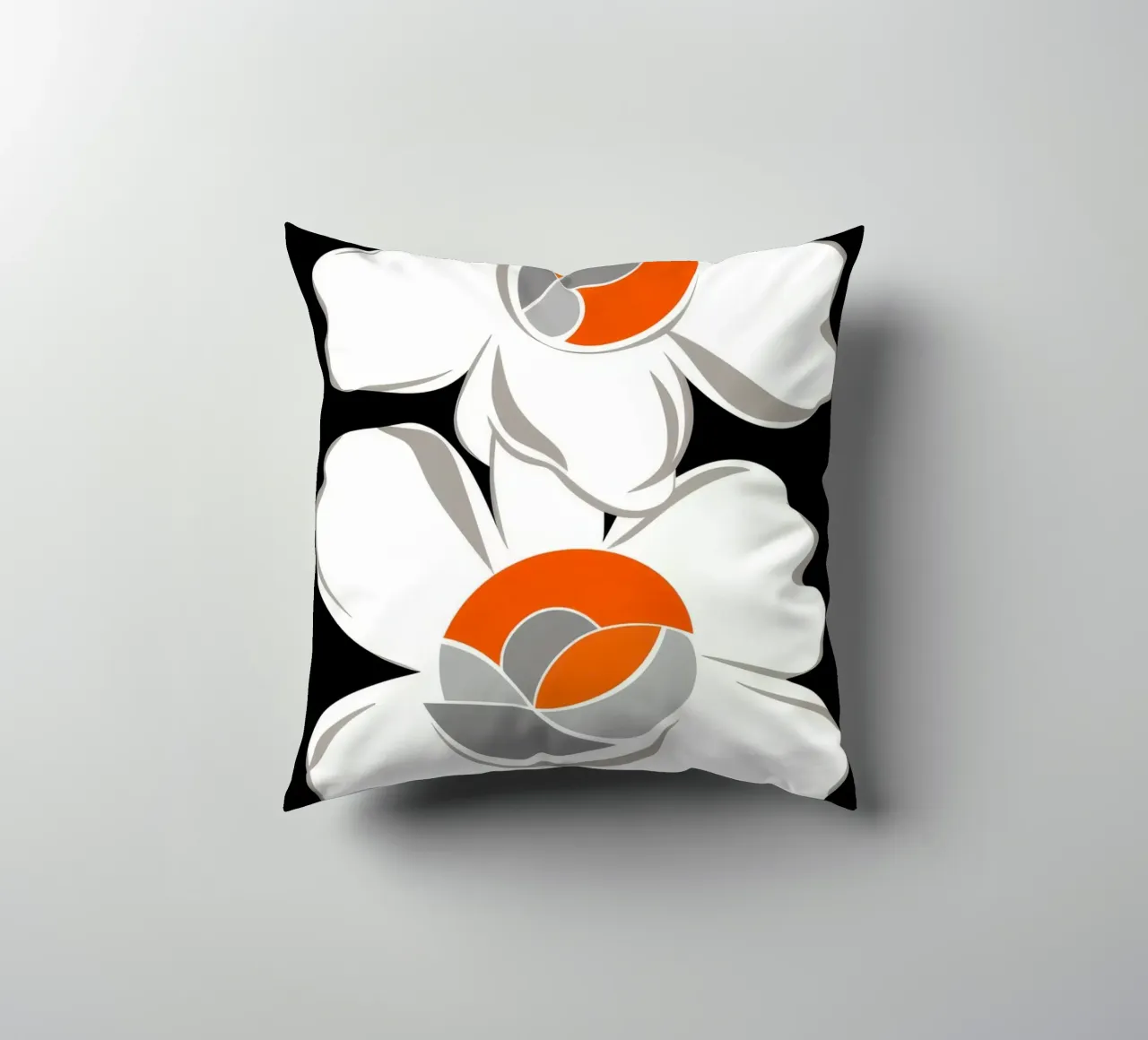 Pila di fiori modernista cuscino da Moonlite Desire