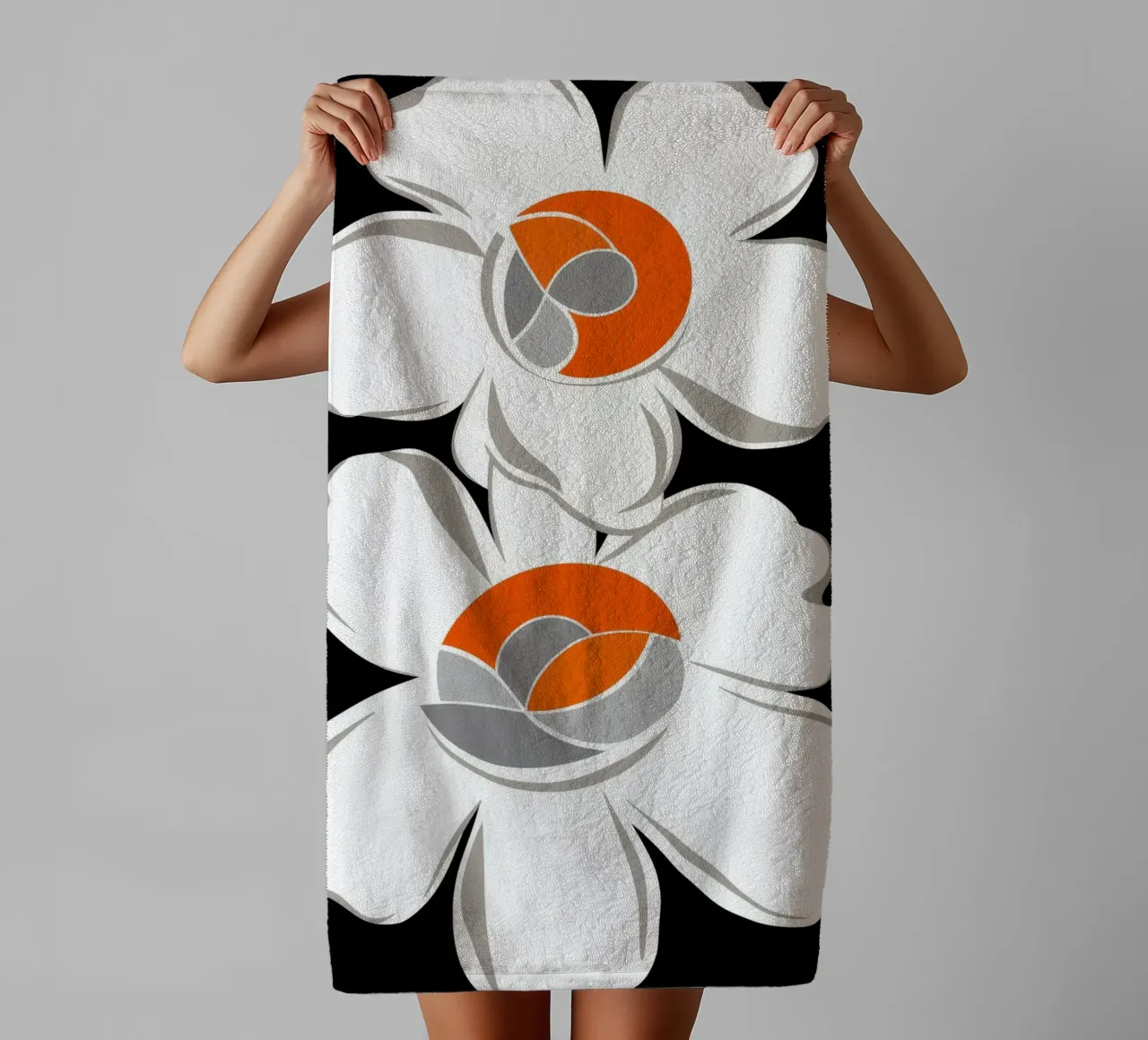 Modernist Bloom Stack towel by Moonlite Desire