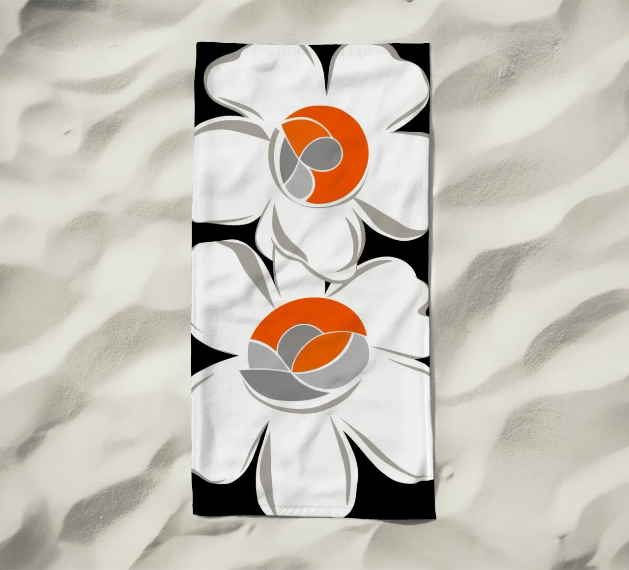 Modernist Bloom Stack Strandtuch von Moonlite Desire