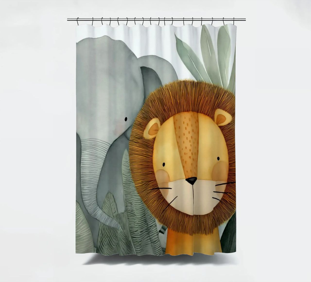 Animales para la guardería cortina de baño de Imagine
