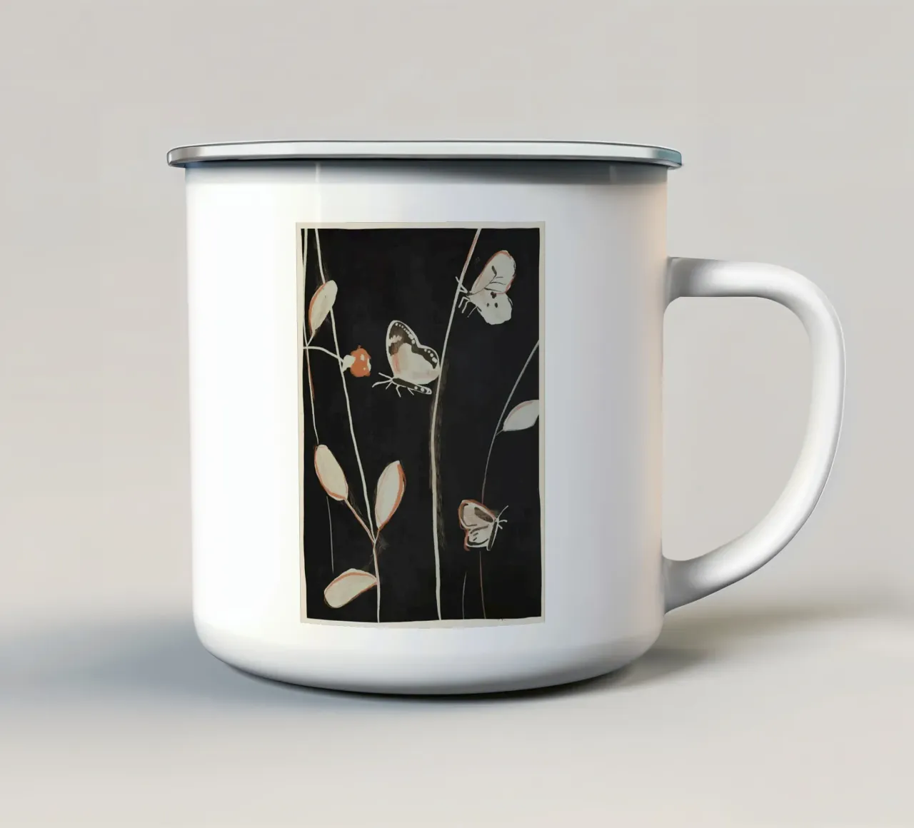 Farfalle tazza in smalto da ThingDesign