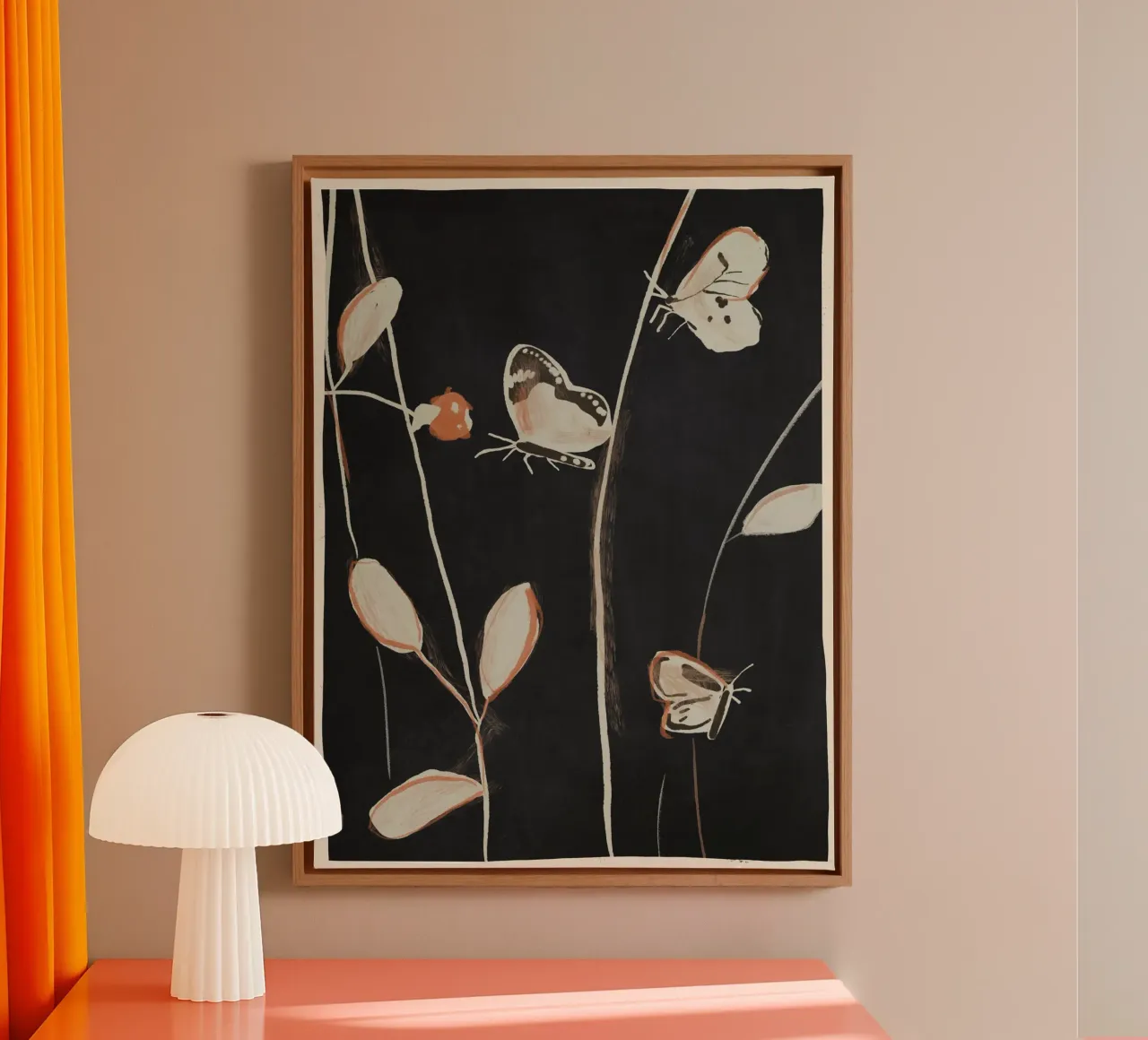 Vlinders canvas met Baklijst van ThingDesign