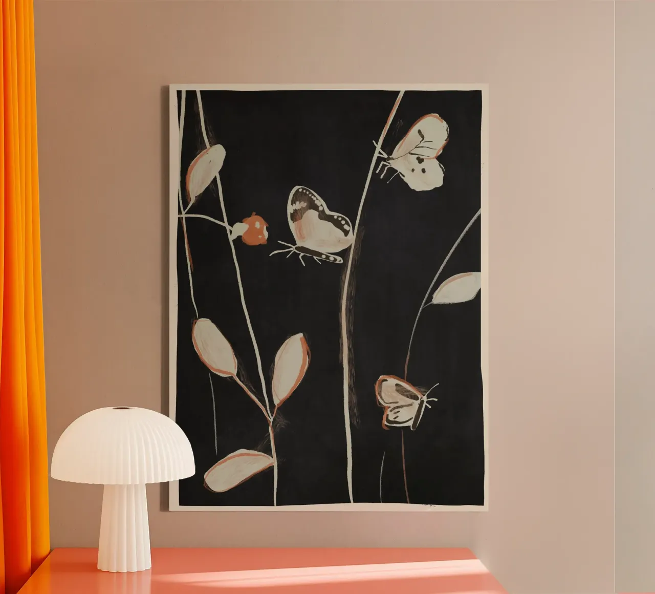 Vlinders canvas met Baklijst van ThingDesign