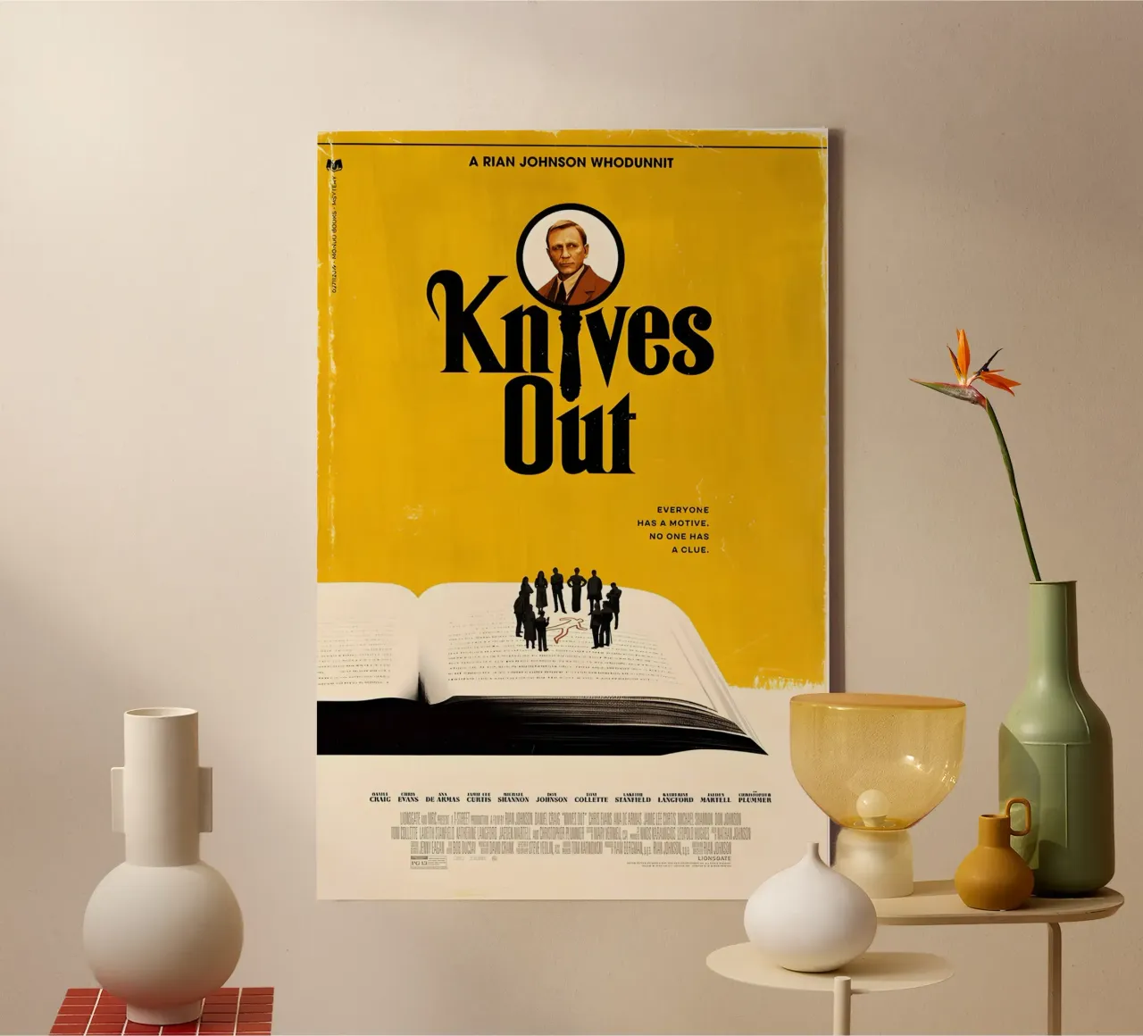 Knives Out La película lienzo con Marco flotante de STAR CINEPLEX