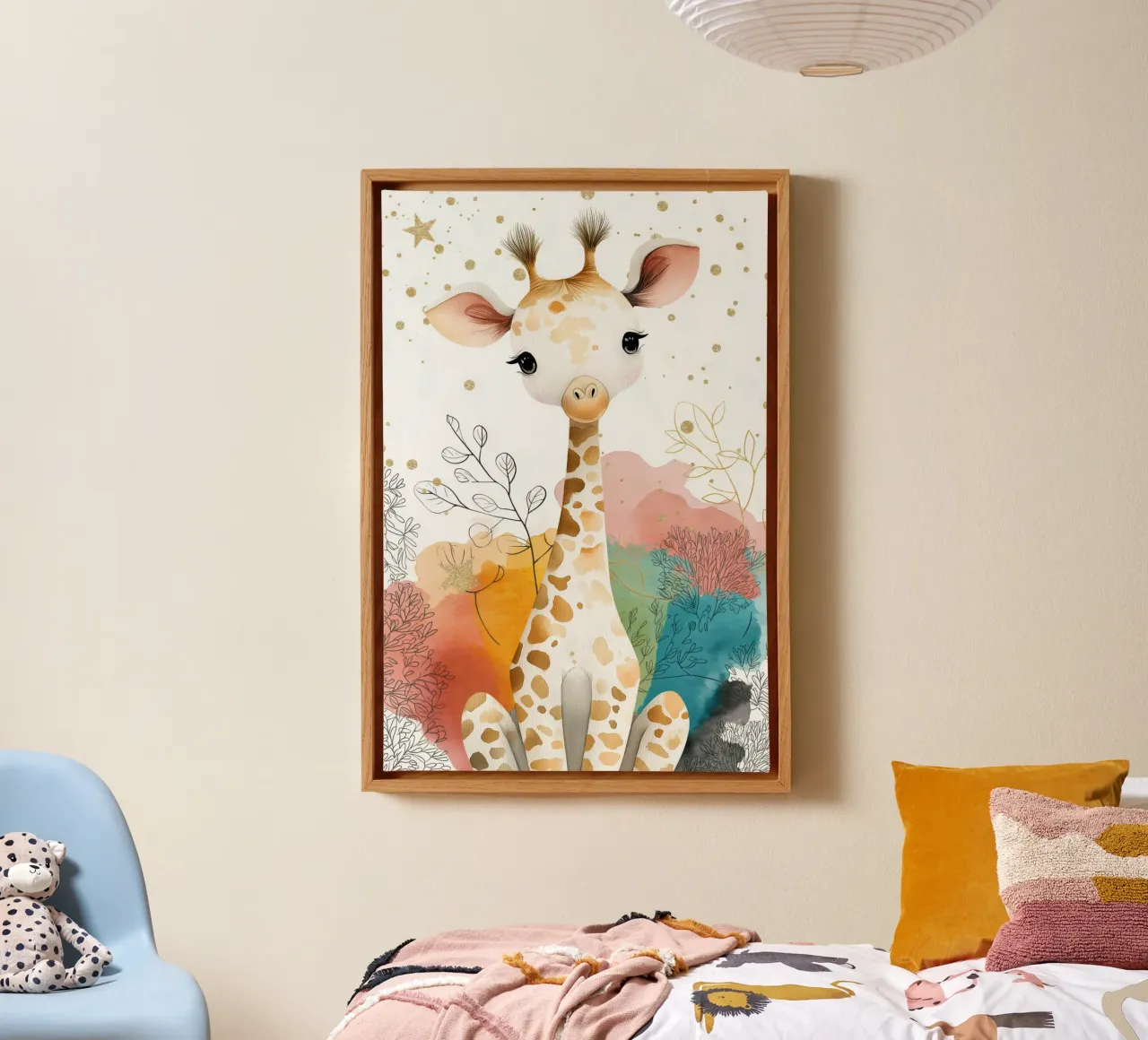 Giraffe for the nursery canvas by Imagine