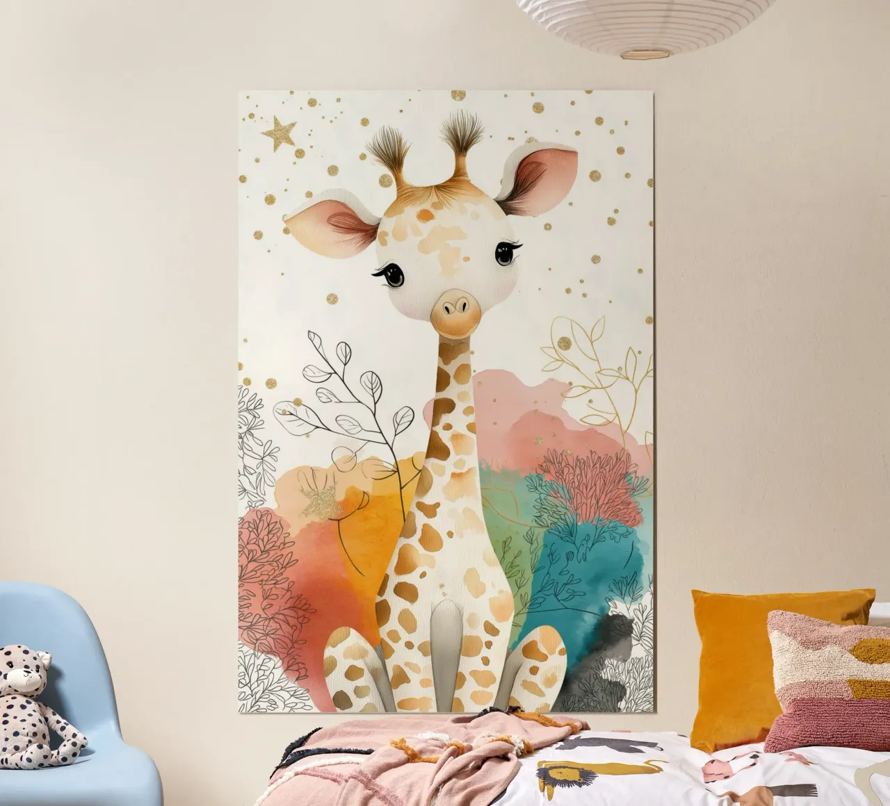 Giraffa per la cameretta carta hahnemühle da Imagine