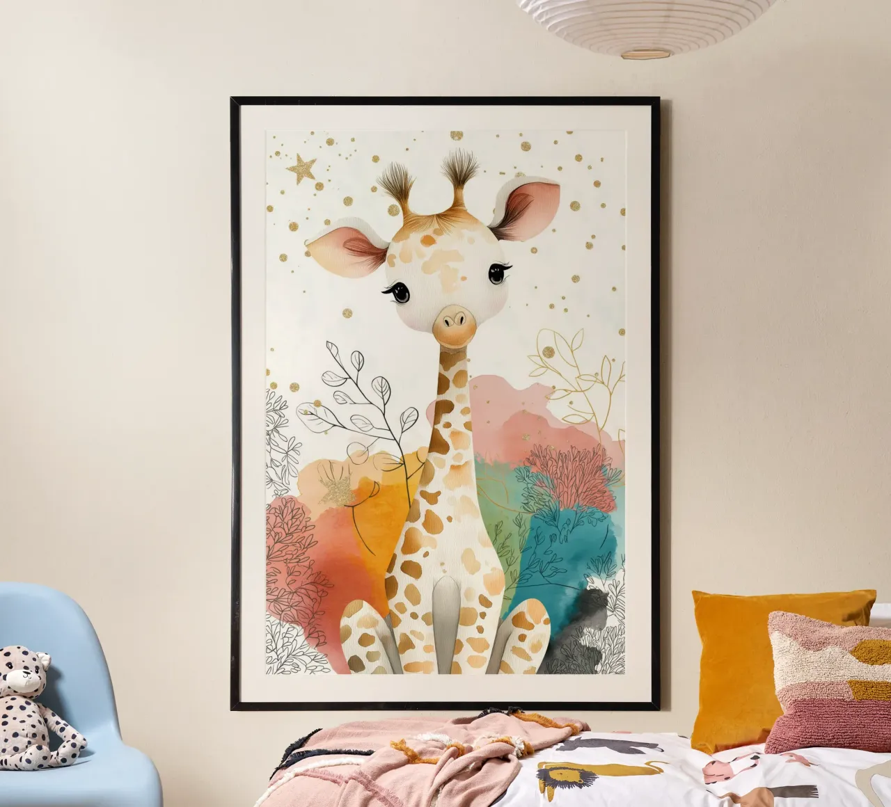 Giraffa per la cameretta carta hahnemühle da Imagine