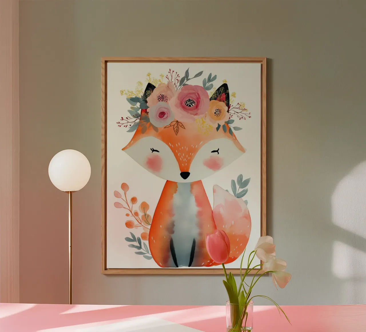 Fox for the nursery alu-dibond by Imagine