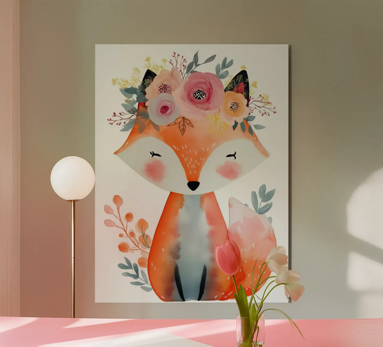 Fox for the nursery alu-dibond by Imagine