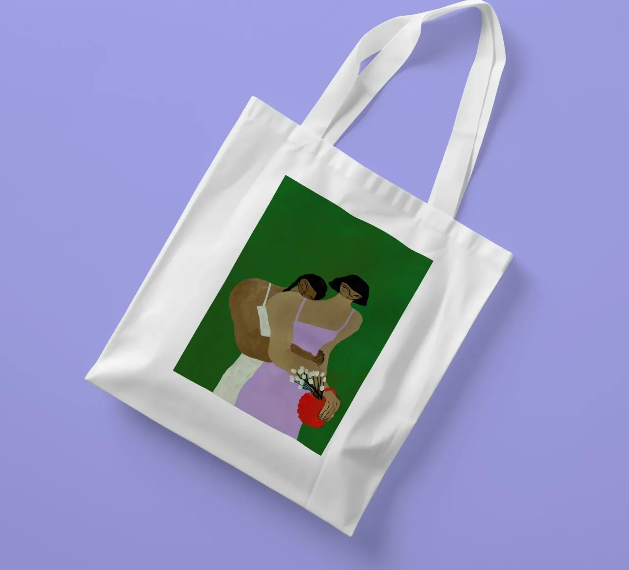 Flowers are always a good Idea borsa in juta da Nudes and Croissants