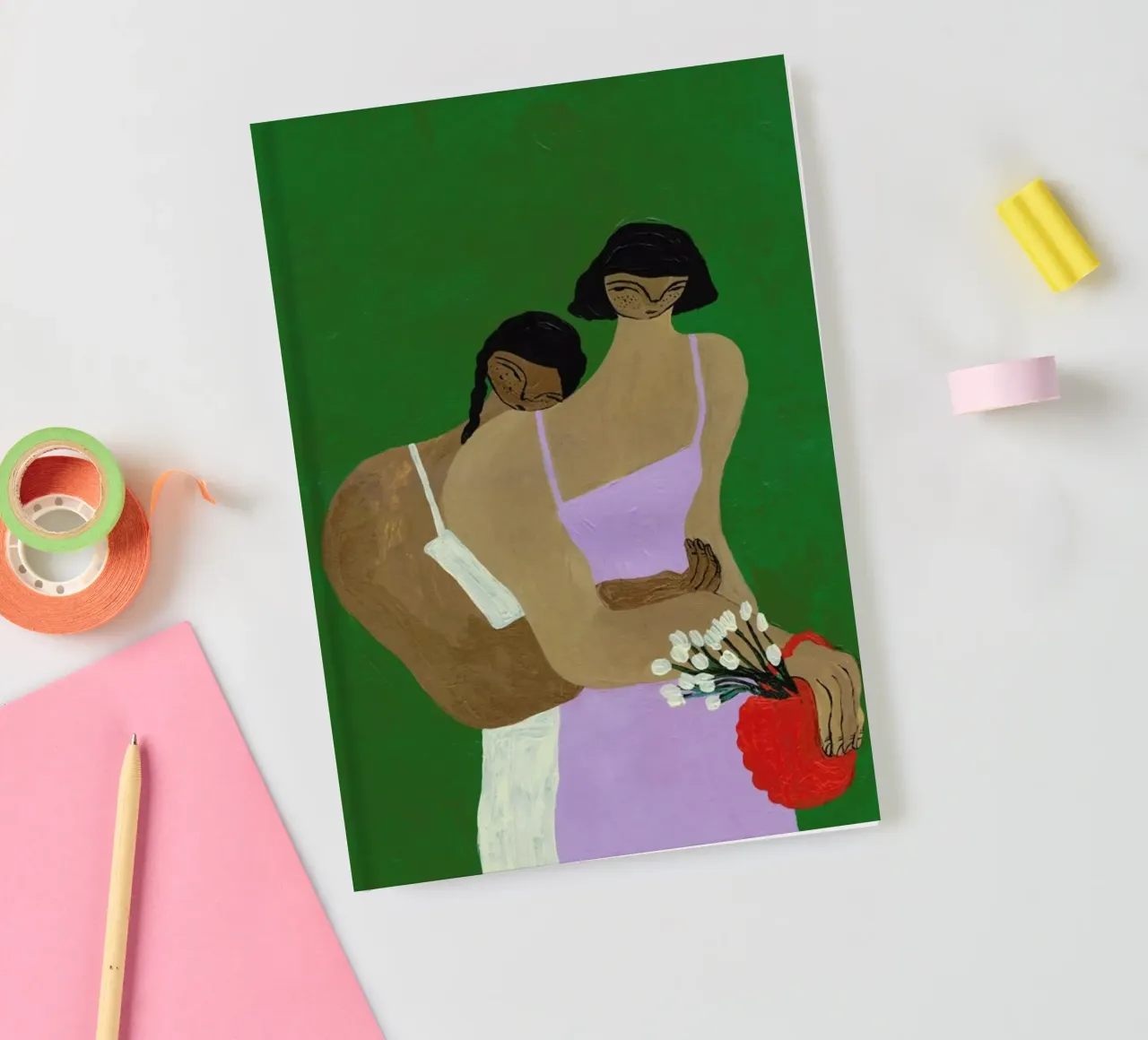 Flowers are always a good Idea notebook by Nudes and Croissants