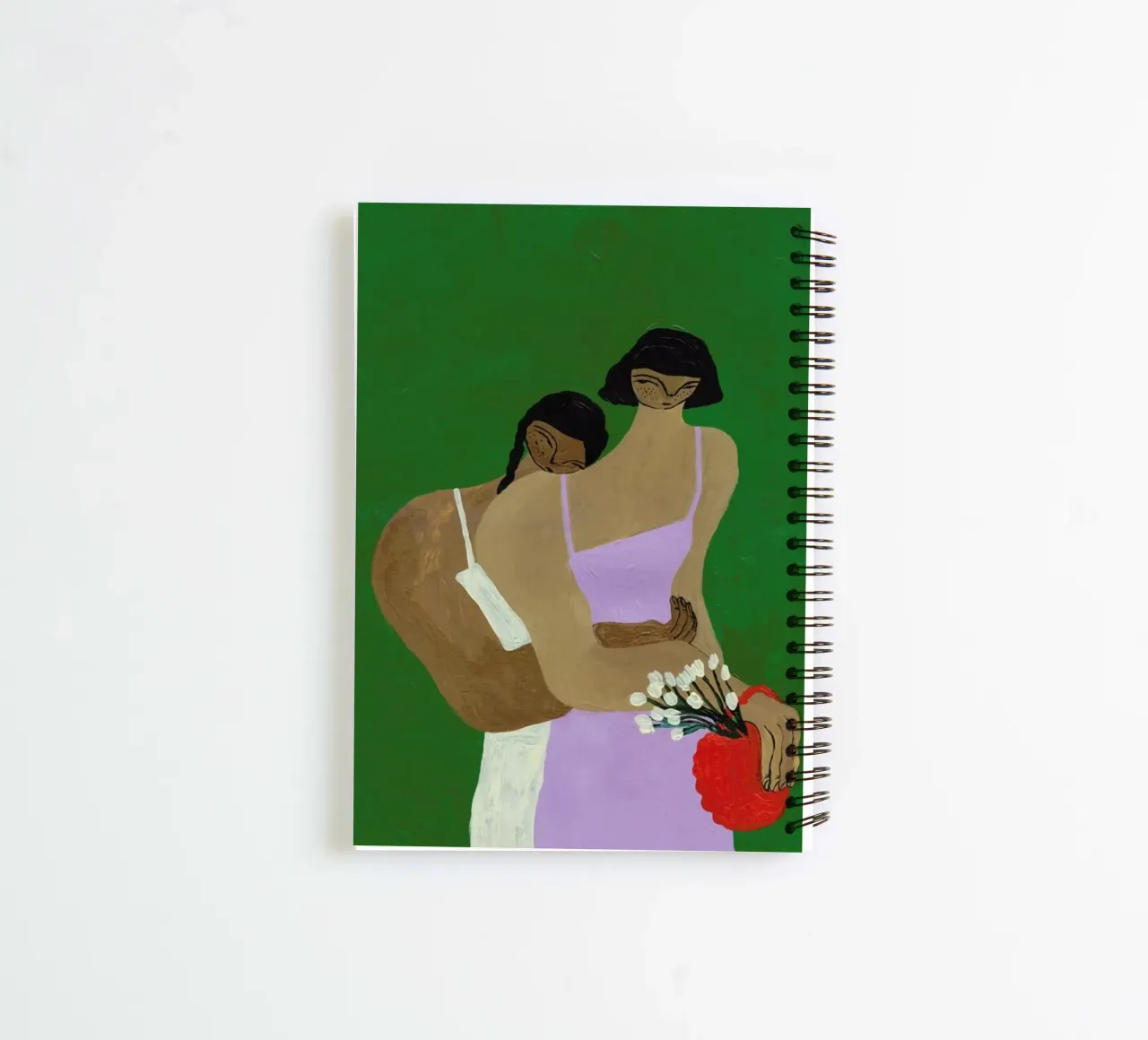 Flowers are always a good Idea spiral notebook by Nudes and Croissants