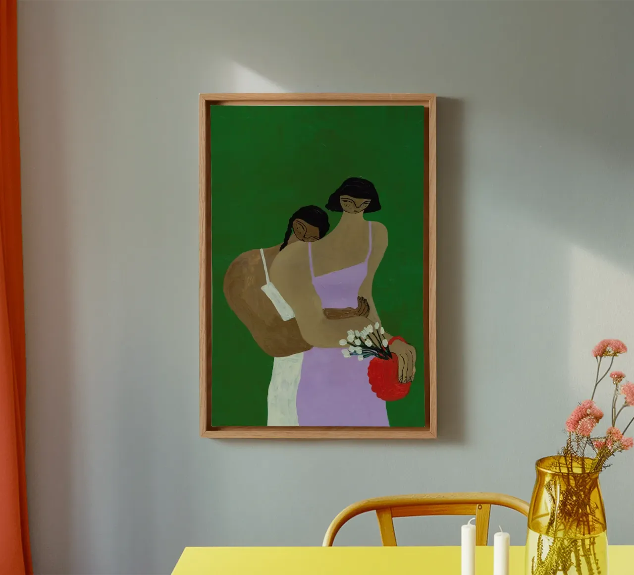 Flowers are always a good Idea canvas by Nudes and Croissants
