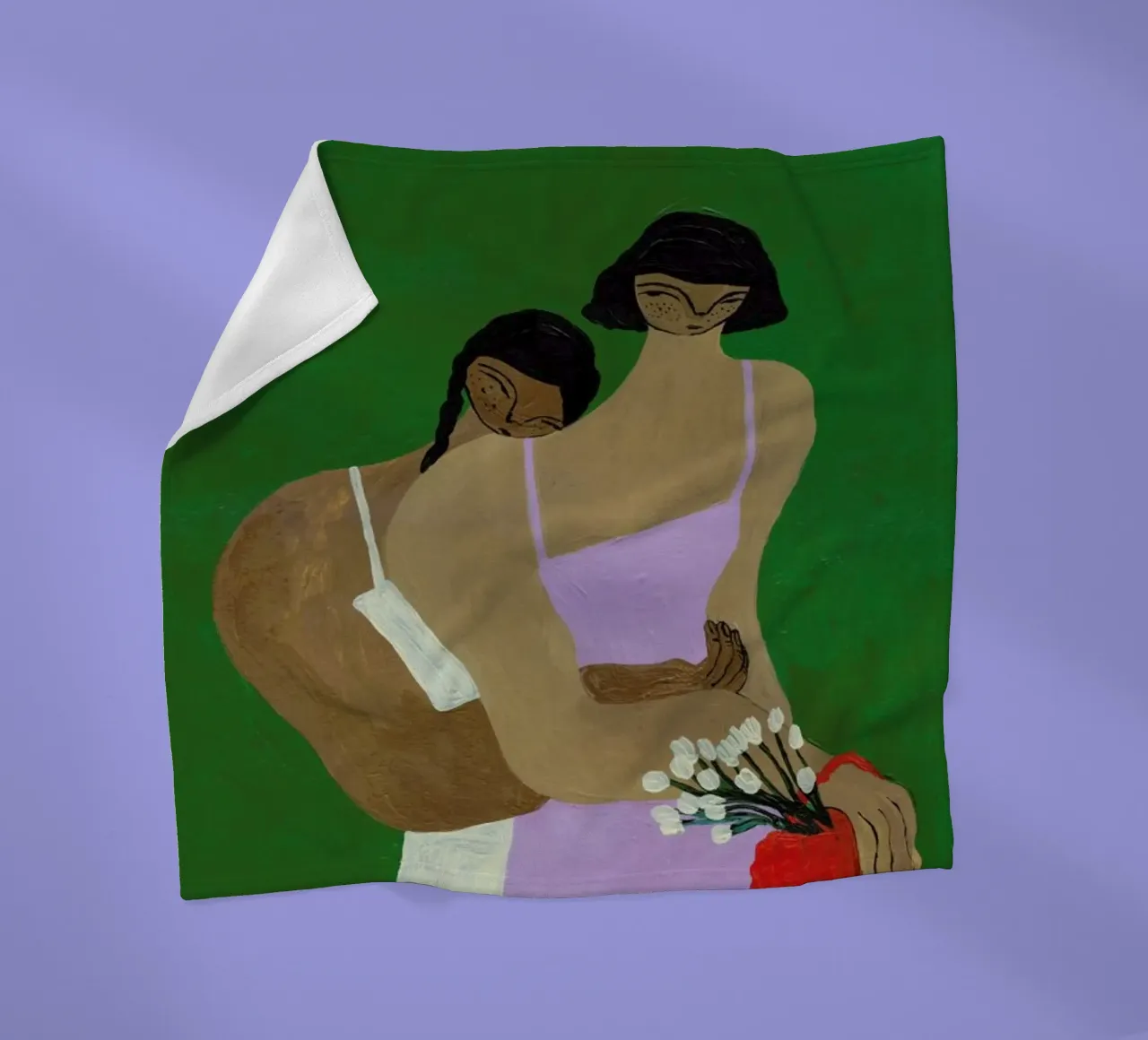 Flowers are always a good Idea coperta in pile da Nudes and Croissants