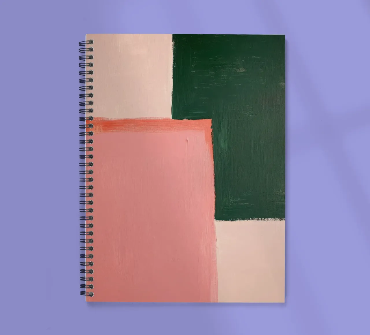 Blocs de couleur rose & vert carnet à spirale de Euphoria Theresa