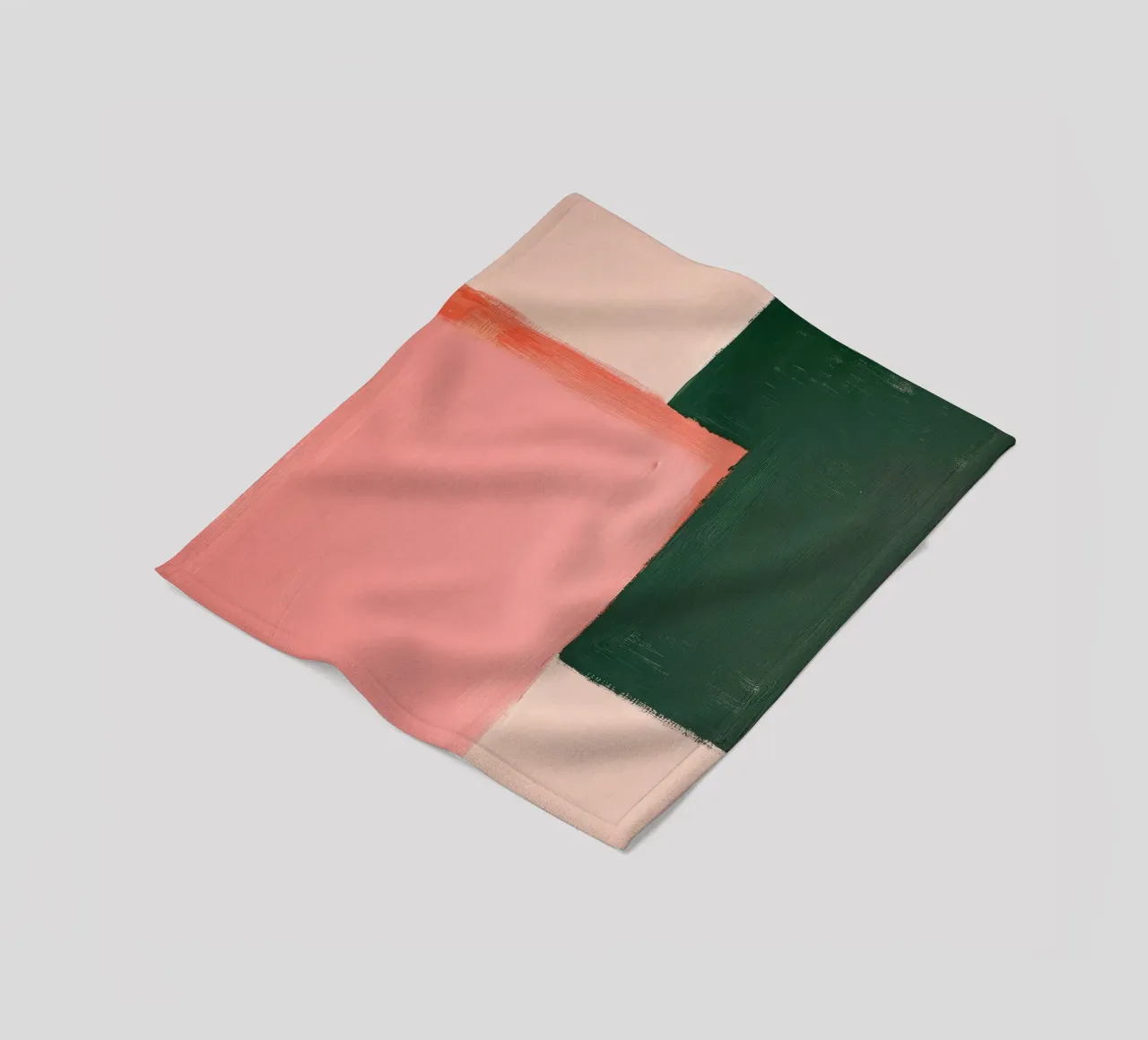 Blocchi di colore rosa e verde coperta in pile da Euphoria Theresa