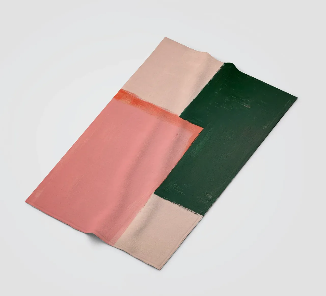 Blocchi di colore rosa e verde coperta in pile da Euphoria Theresa