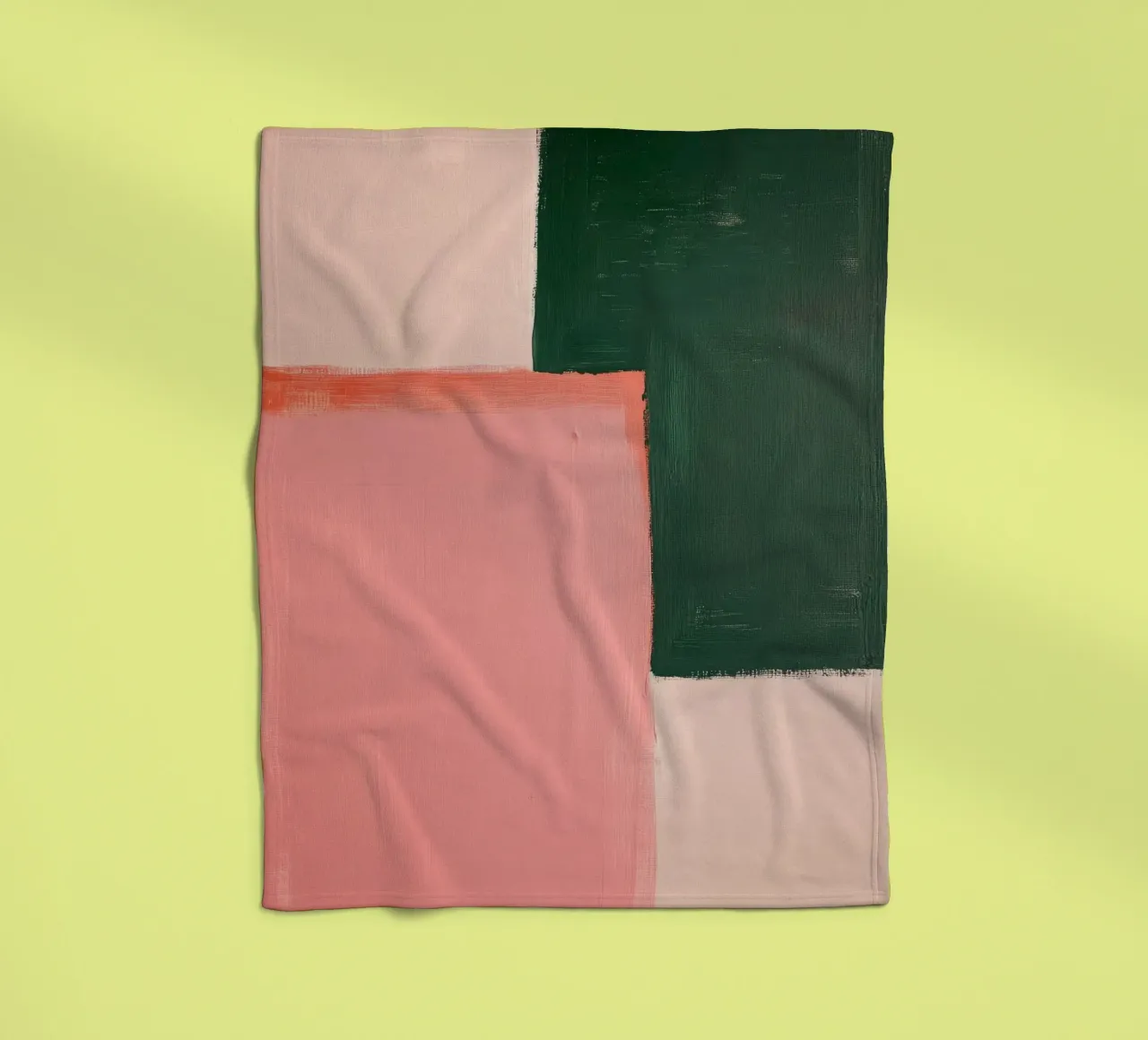 Blocchi di colore rosa e verde coperta in pile da Euphoria Theresa