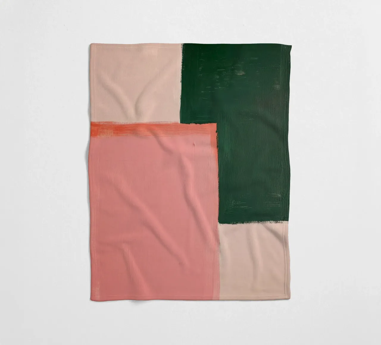 Blocchi di colore rosa e verde coperta in pile da Euphoria Theresa