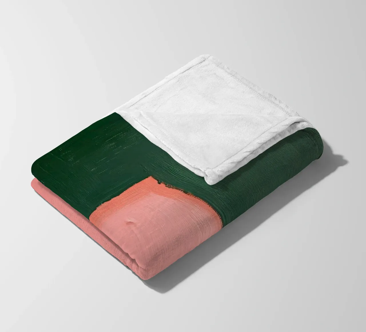 Blocchi di colore rosa e verde coperta in pile da Euphoria Theresa